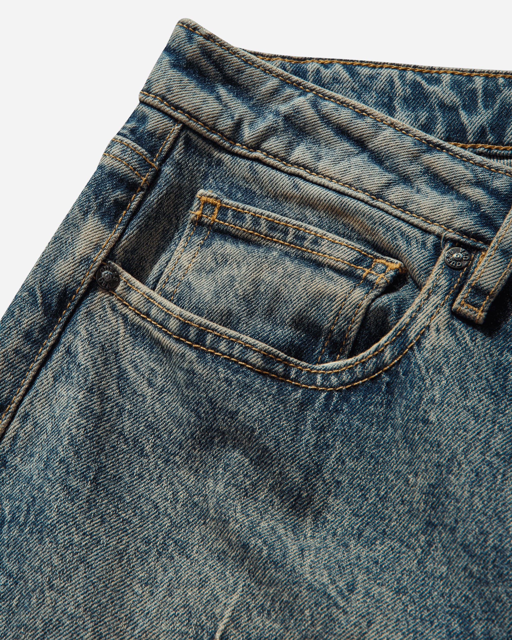 Women's Flare Denim Pants Used Indigo Brown Tint - Image 3
