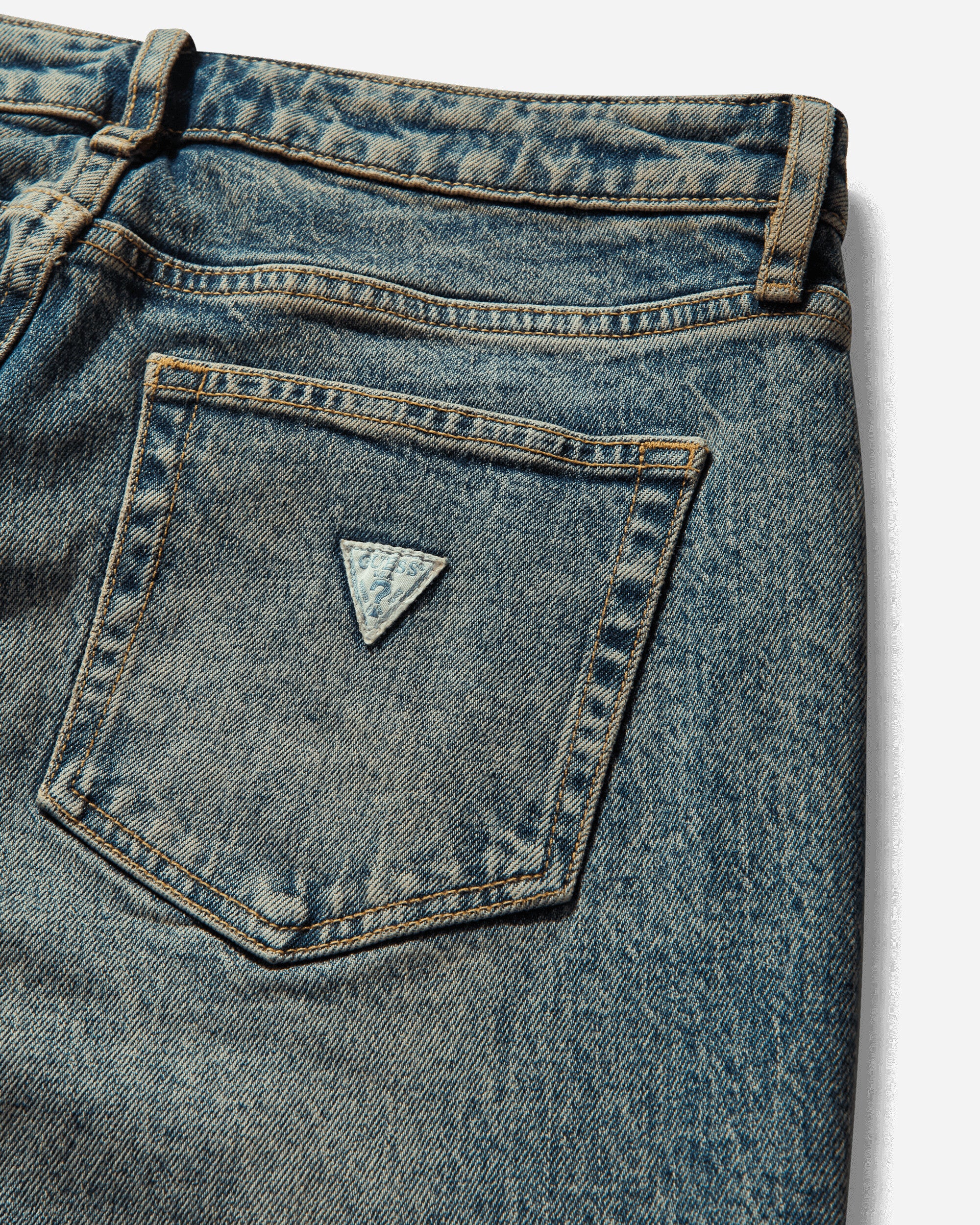 Women's Flare Denim Pants Used Indigo Brown Tint - Image 4