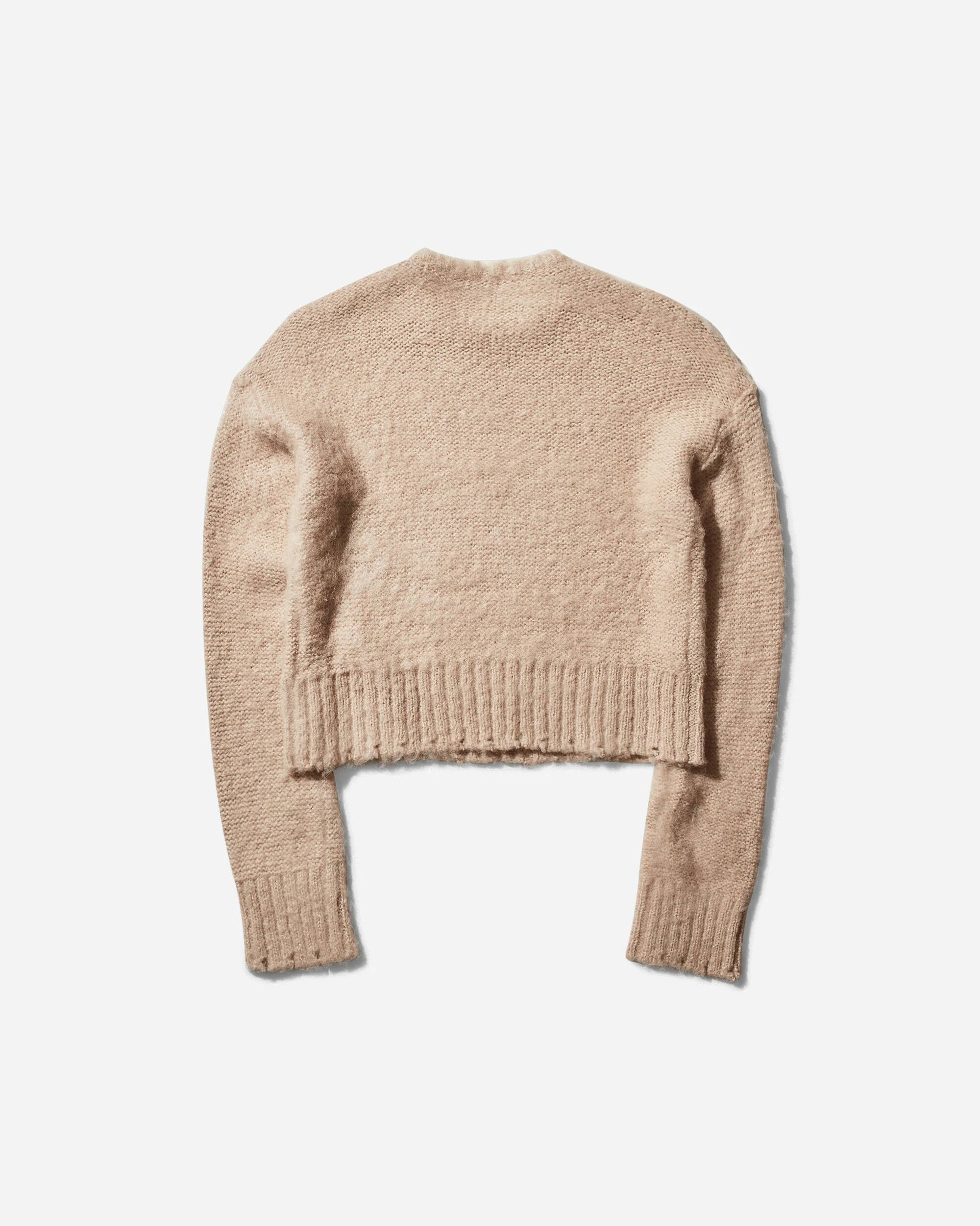 Women's Fuzzy Crewneck Sweater Oxford Tan - Image 2