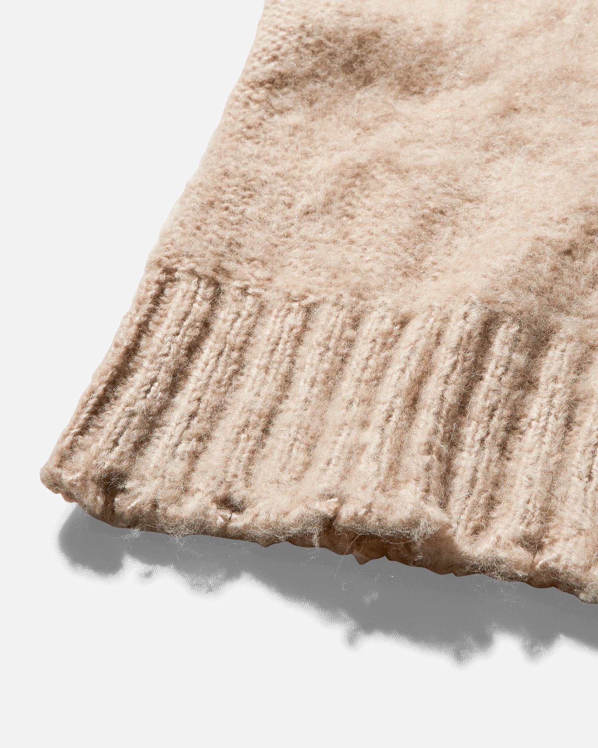 Women's Fuzzy Crewneck Sweater Oxford Tan - Image 4