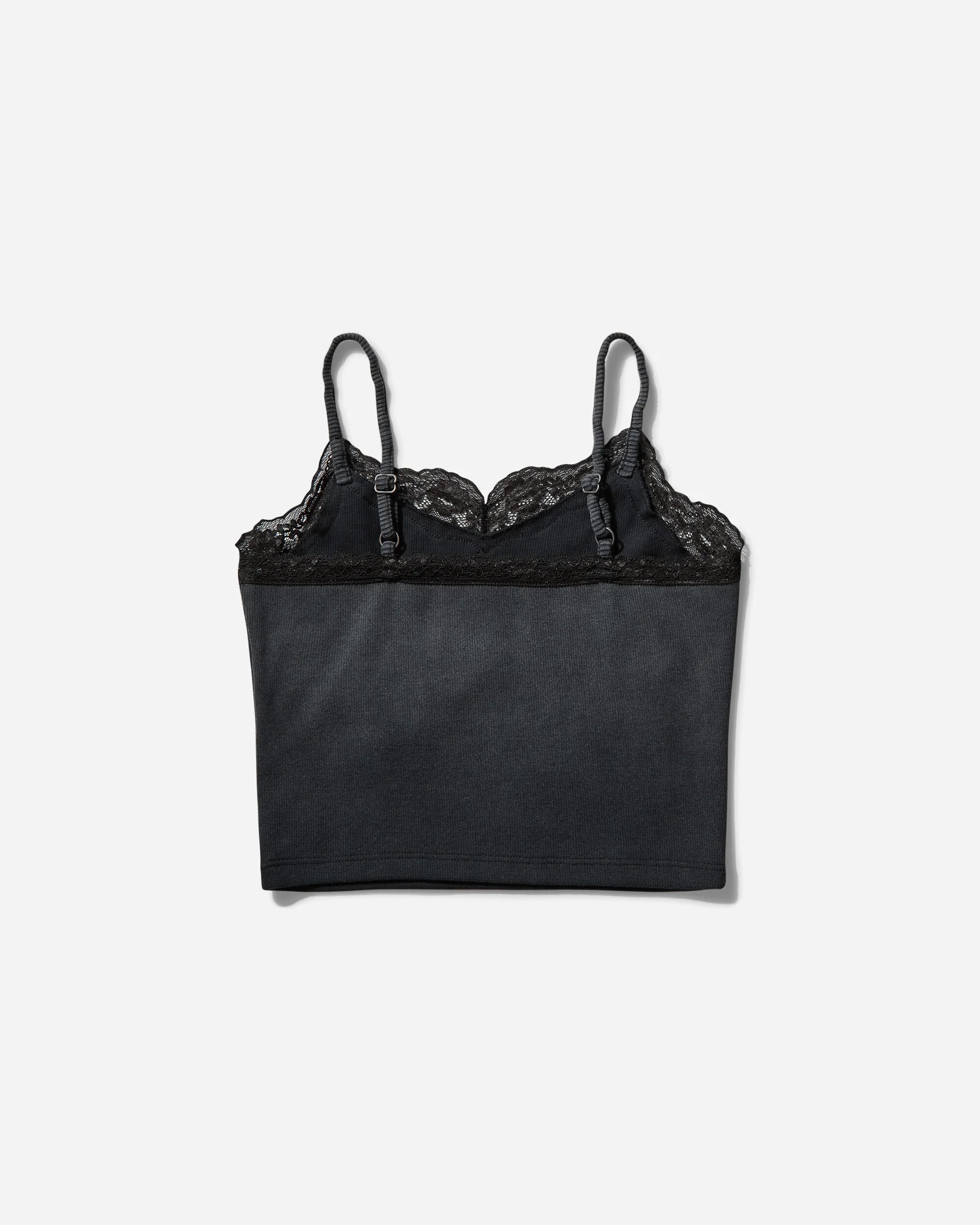 Women's Lace Cami Washed Out Black - Image 2