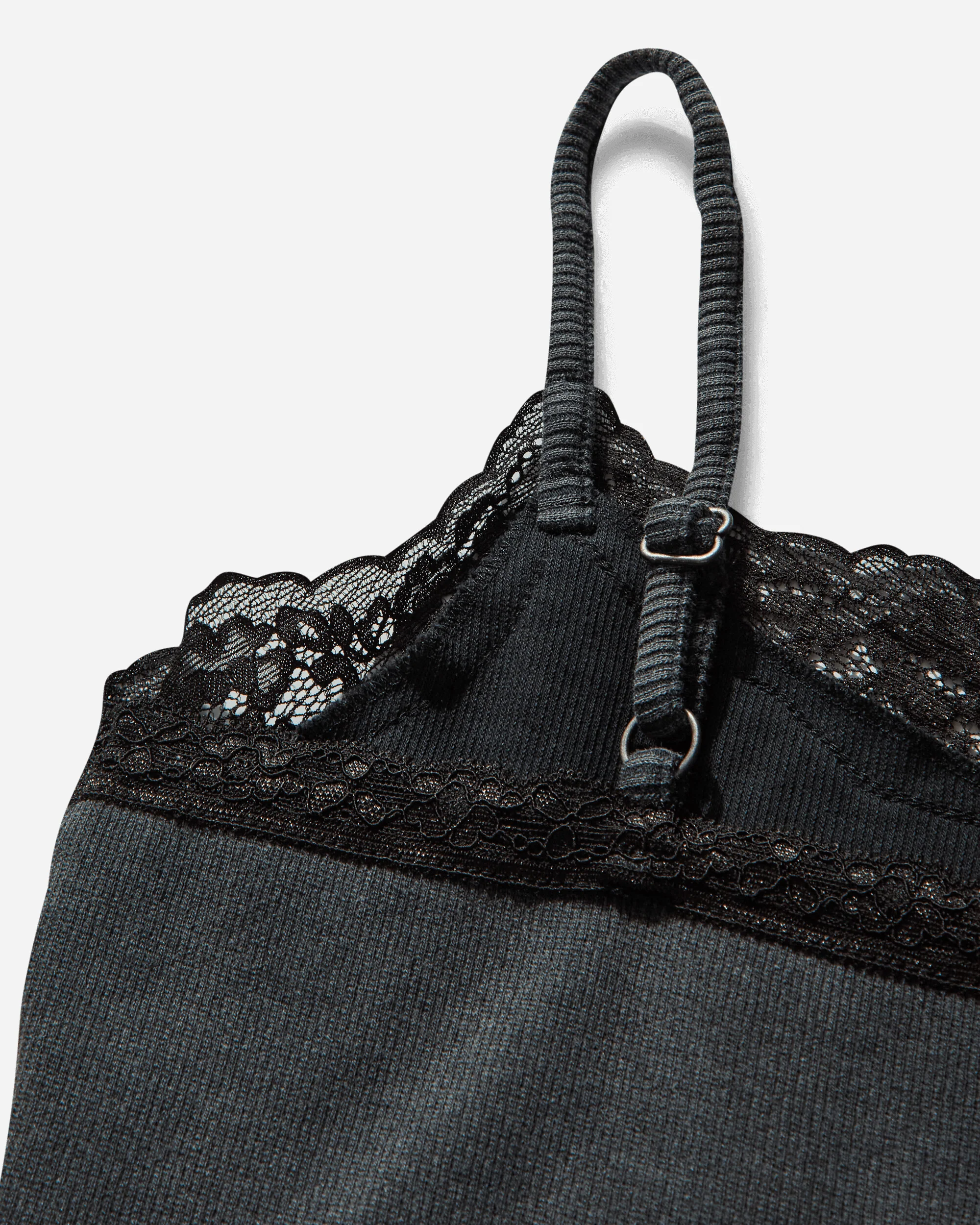 Women's Lace Cami Washed Out Black - Image 4