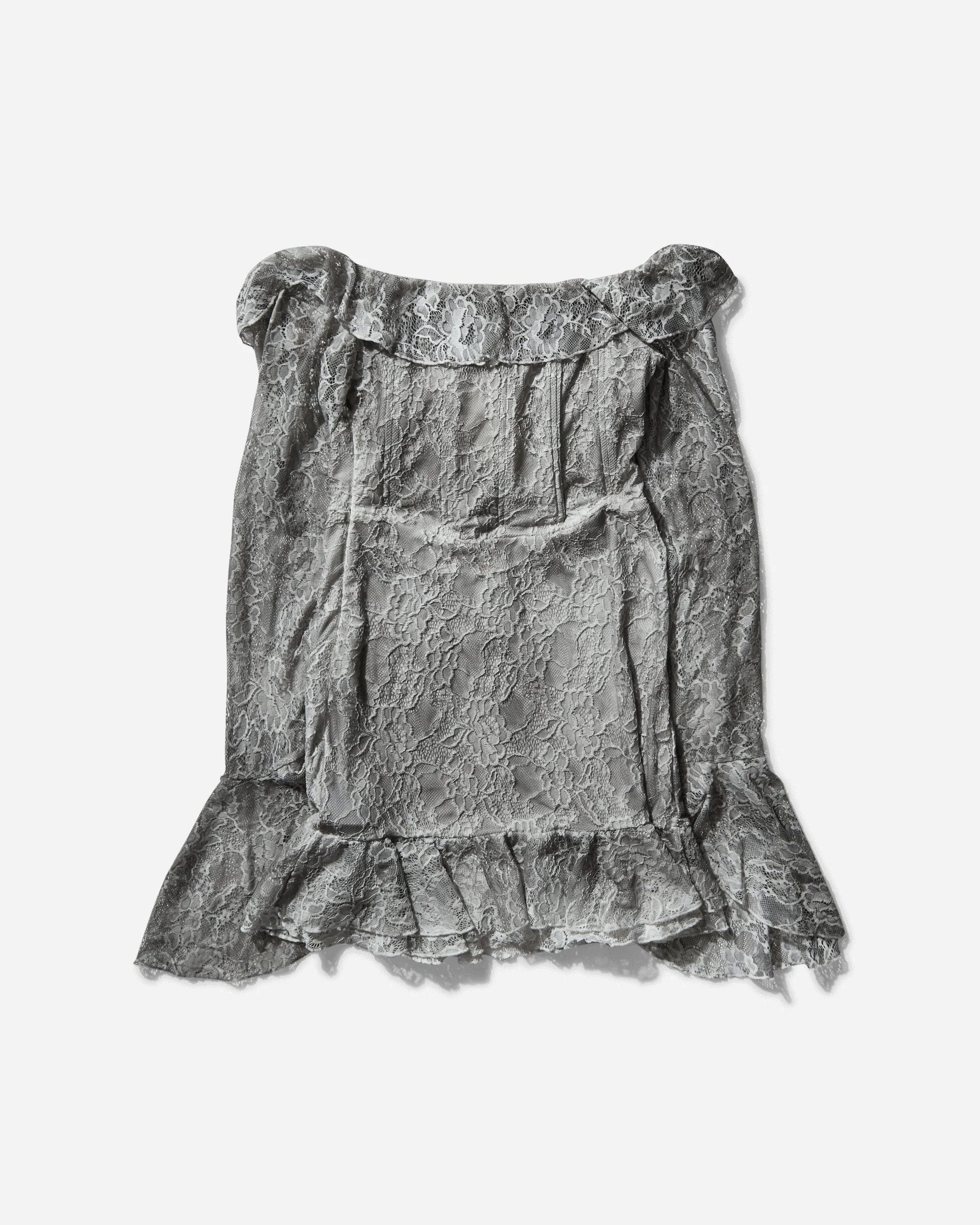 Women's Lace Corset Dress Washed Out Black - Image 2