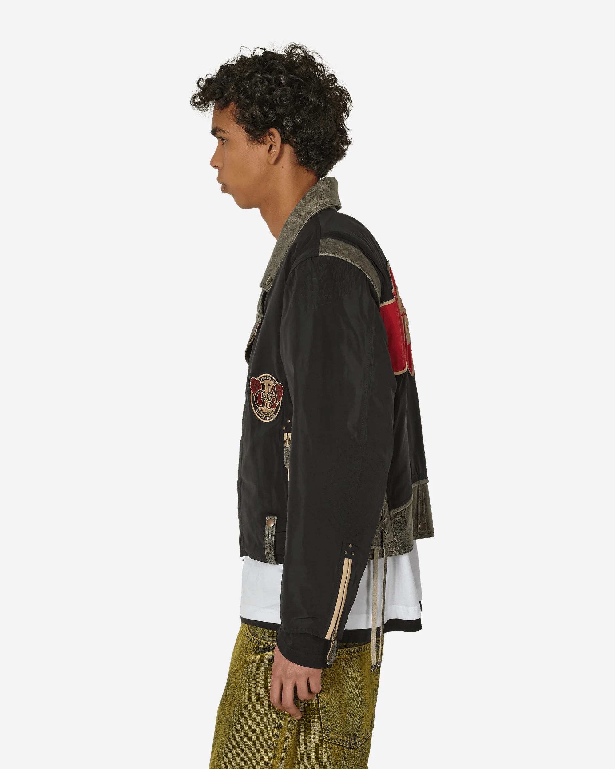 Nylon Moto Jacket Jet Black - Image 2