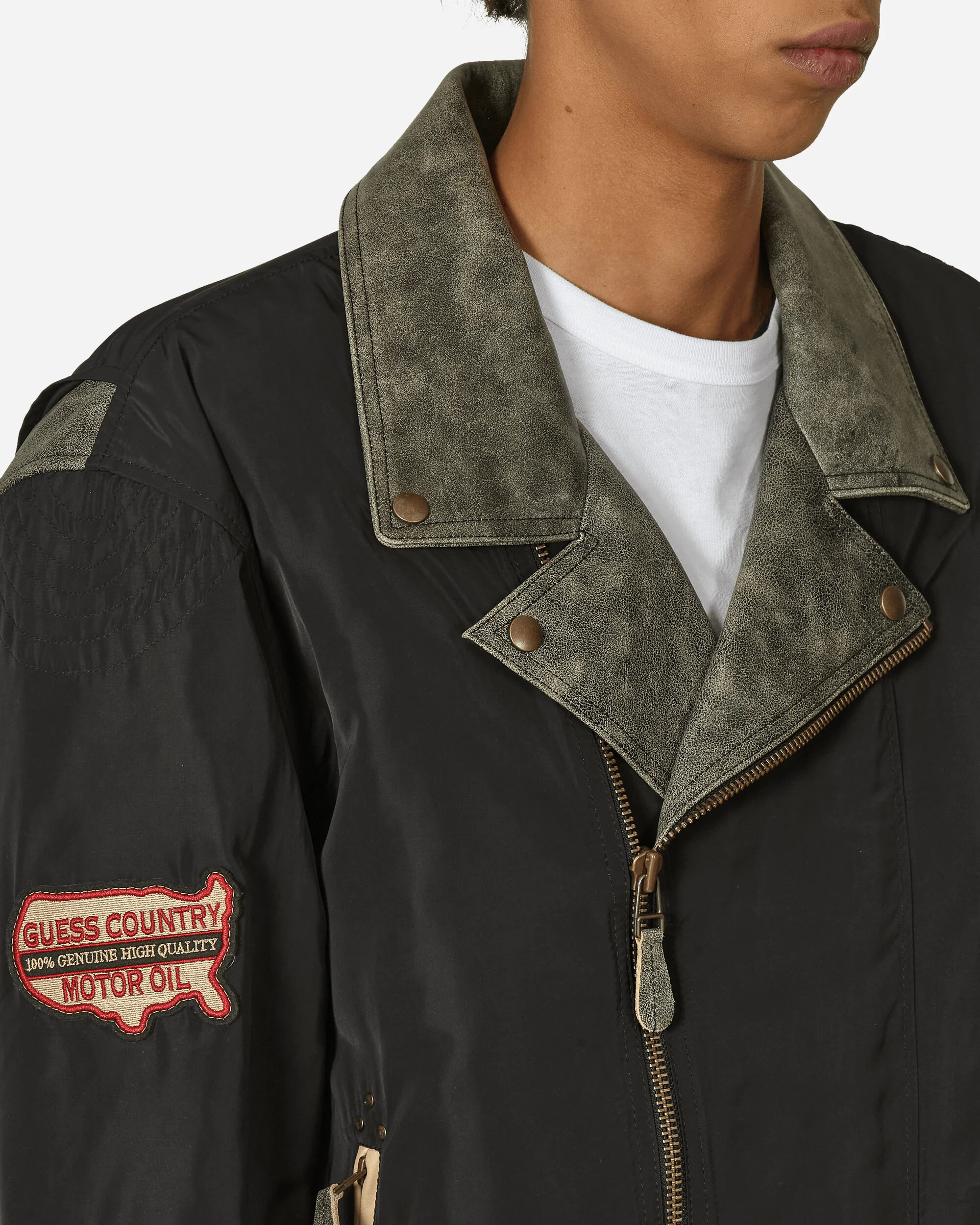 Nylon Moto Jacket Jet Black - Image 5