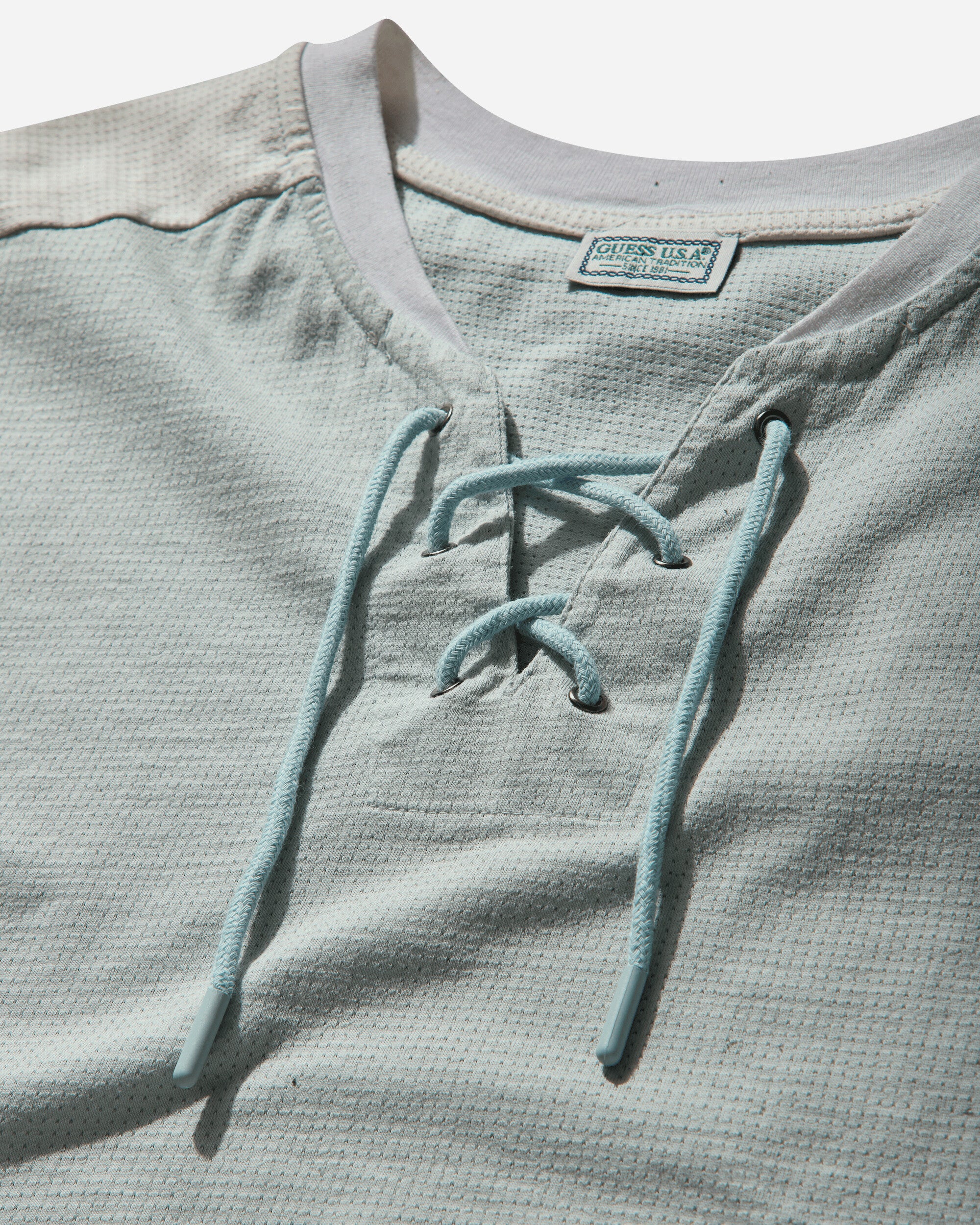 Women's Piqué Mesh T-Shirt Minty Green - Image 3