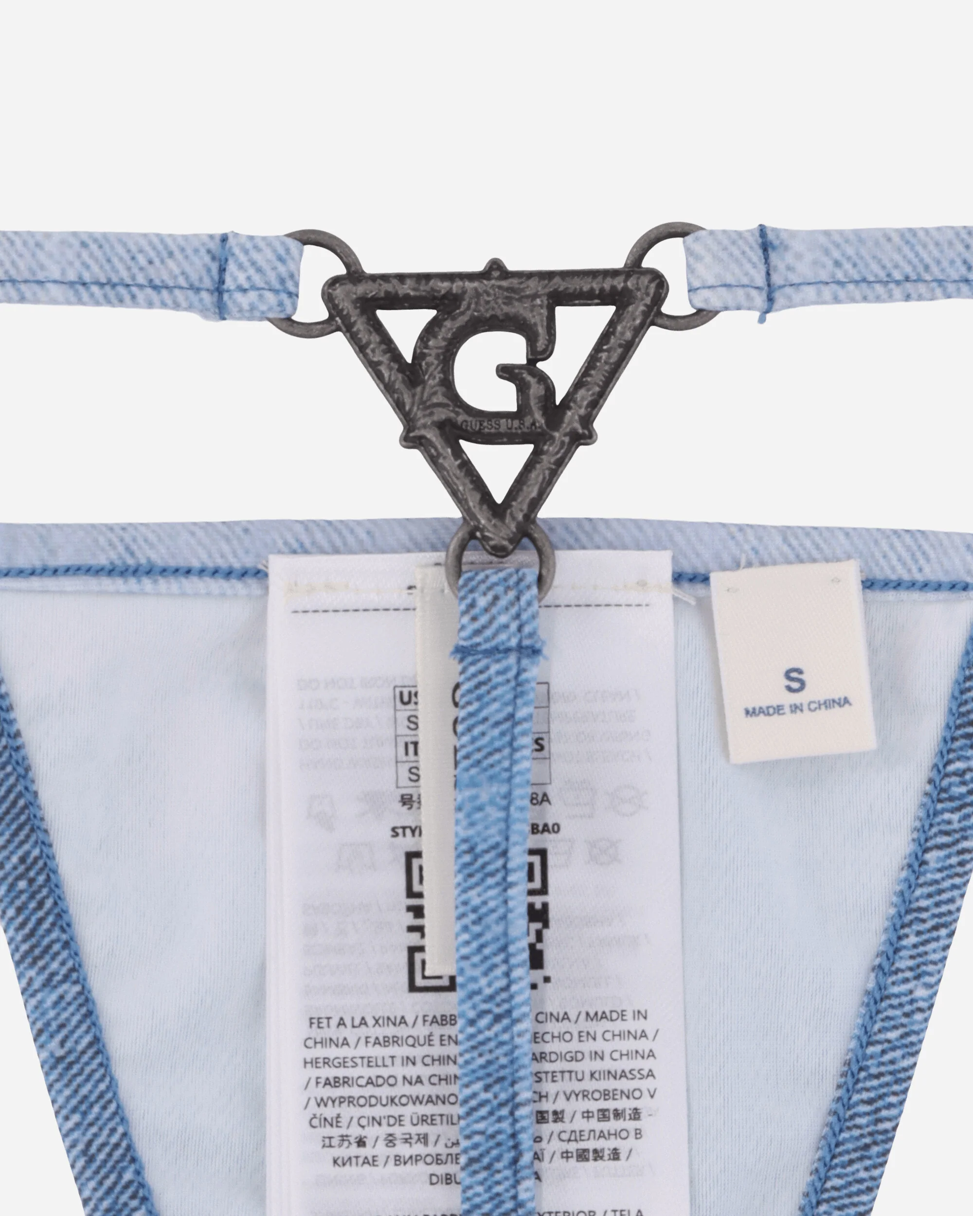 Women's Triangle Thong Denim - Image 4