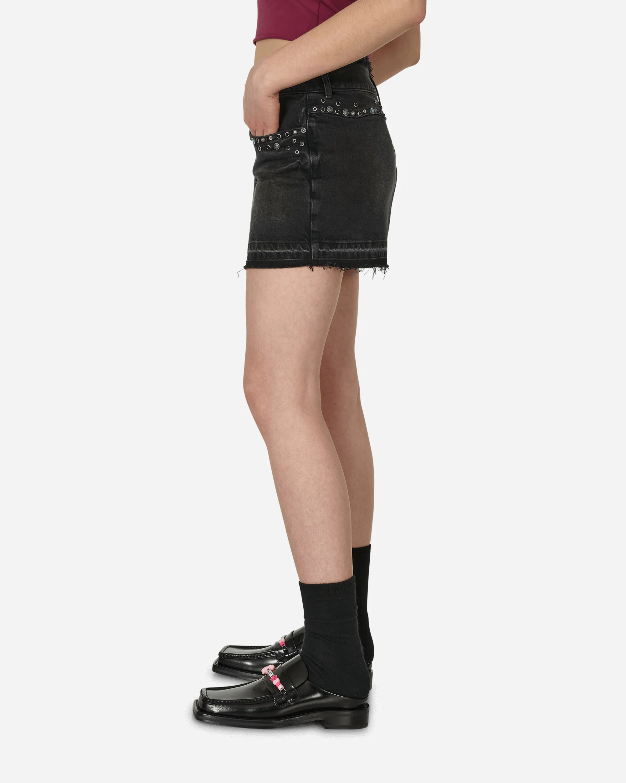 Western Denim Skirt Used Black Wash - Image 2