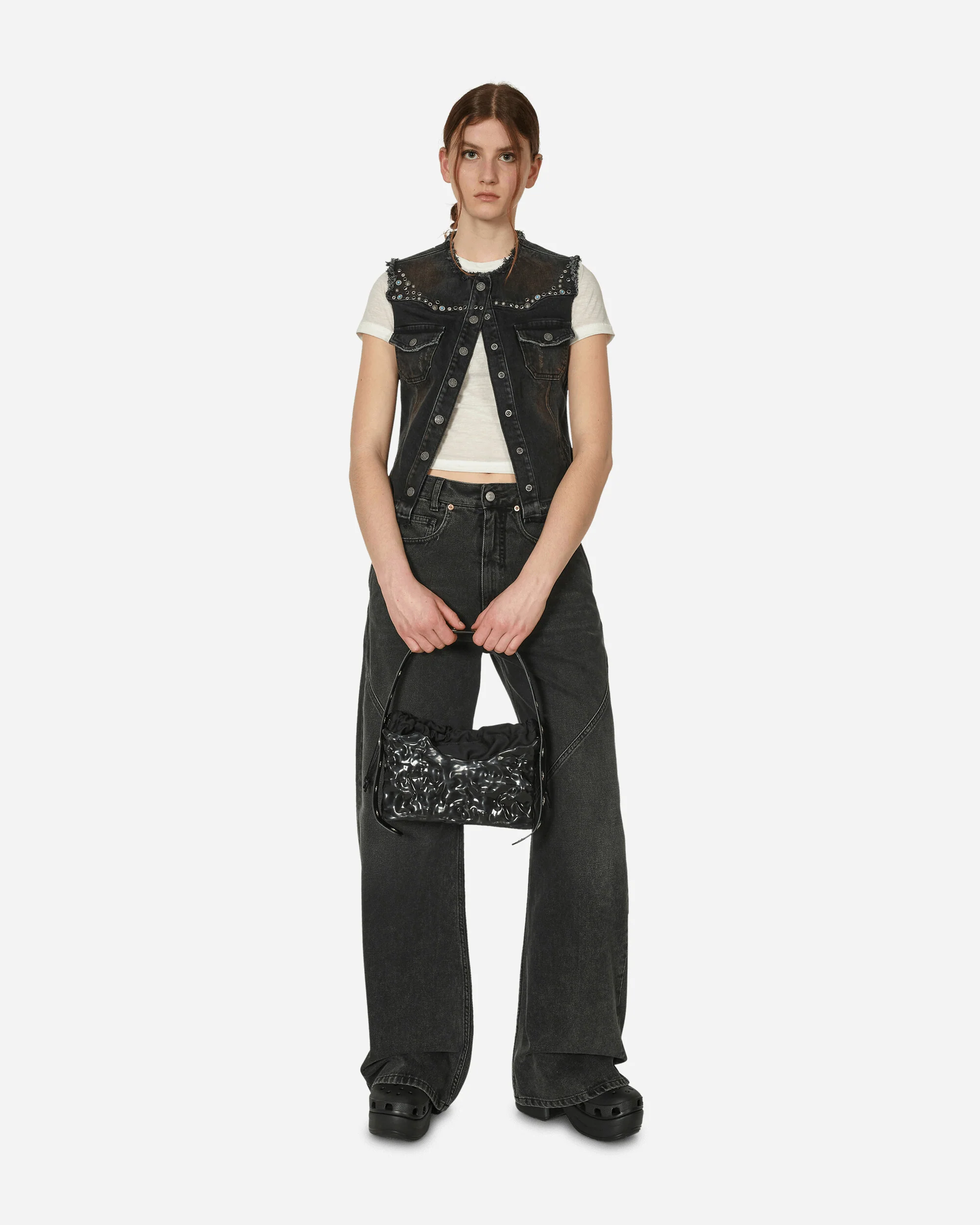 Western Denim Vest Used Black Wash - Image 4