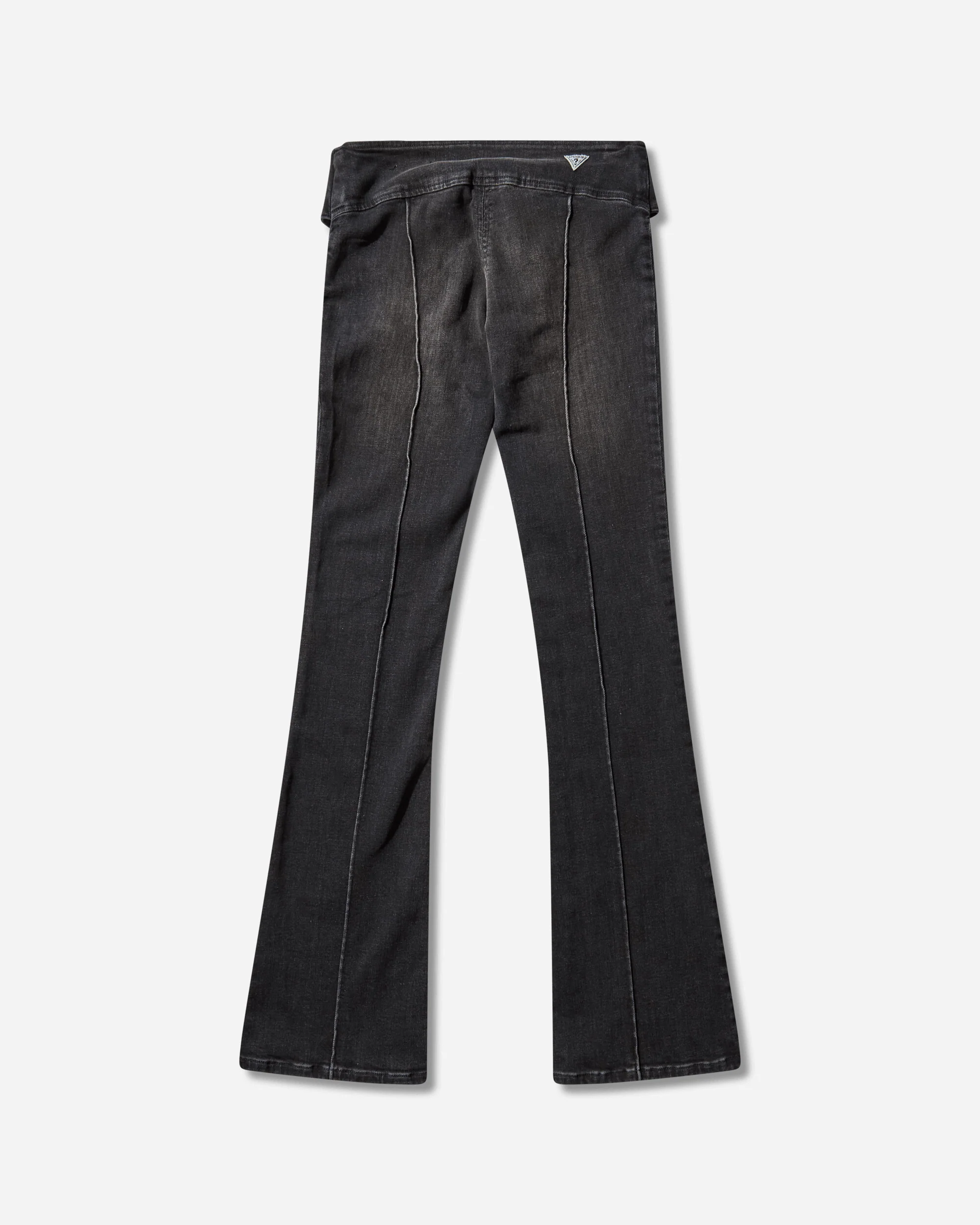 Women's Belted Bootcut Pants Black Sanded Wash - Image 2