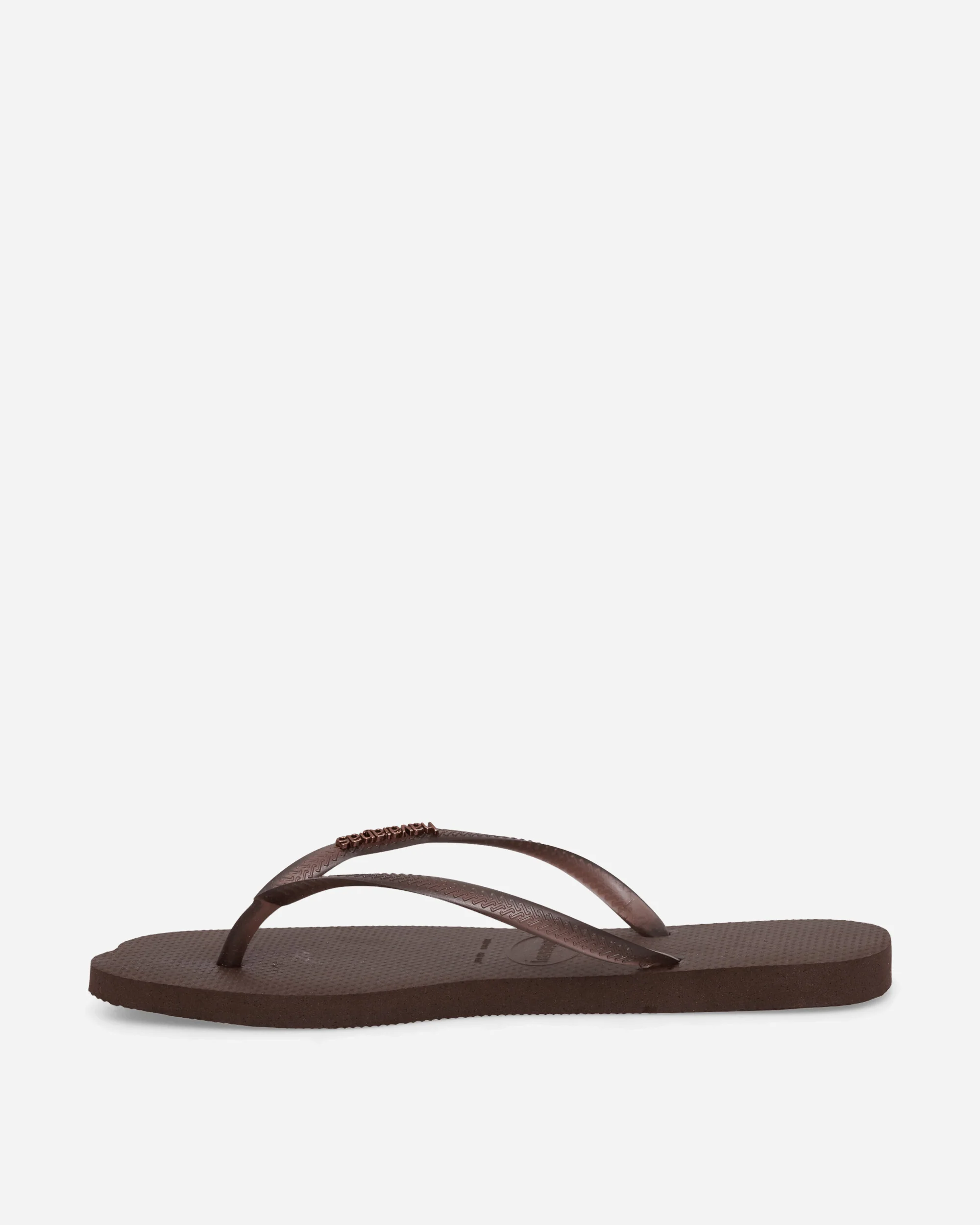 Women's Slim Split Flip Flops Dark Brown - Image 3