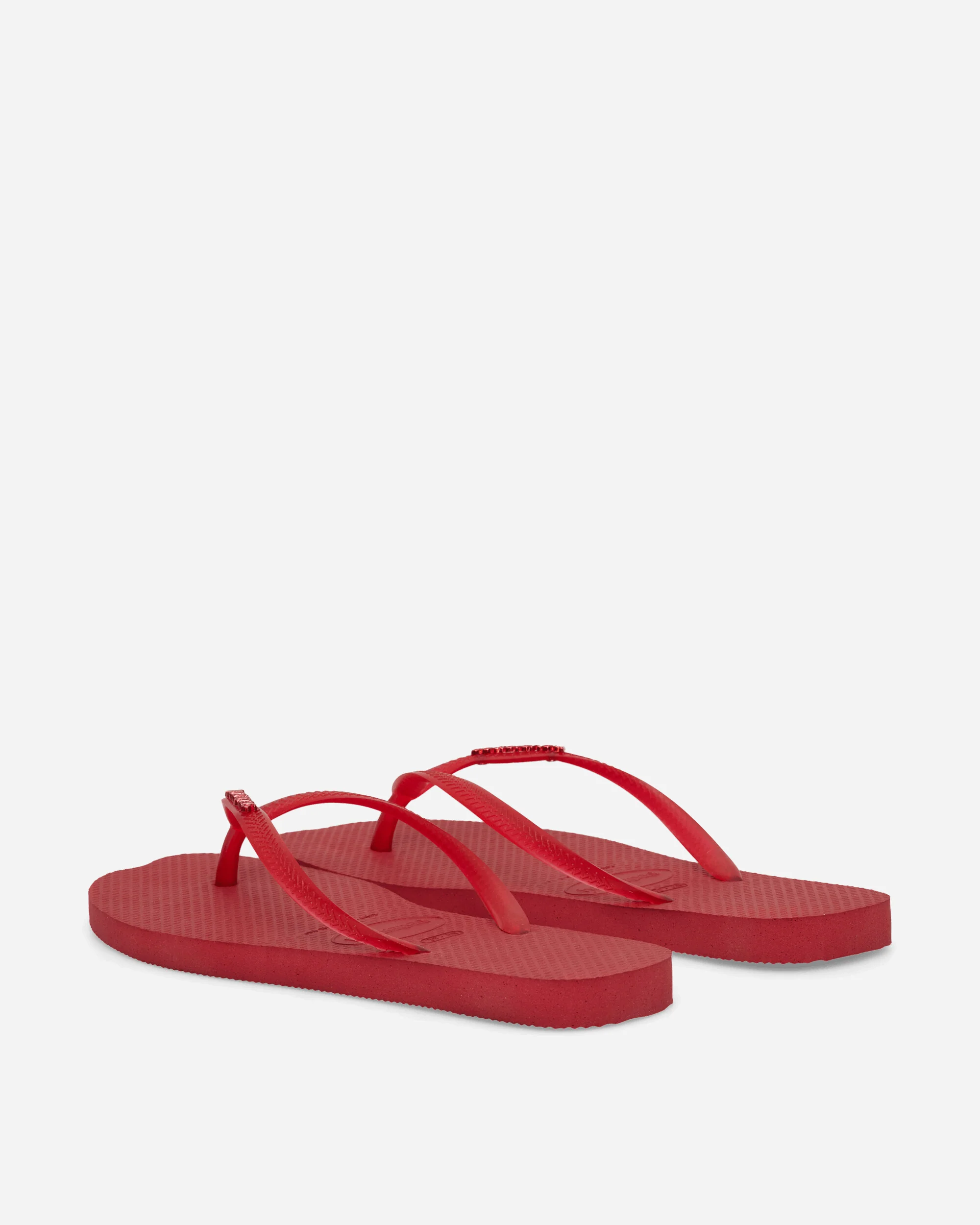 Women's Slim Split Flip Flops Red - Image 4