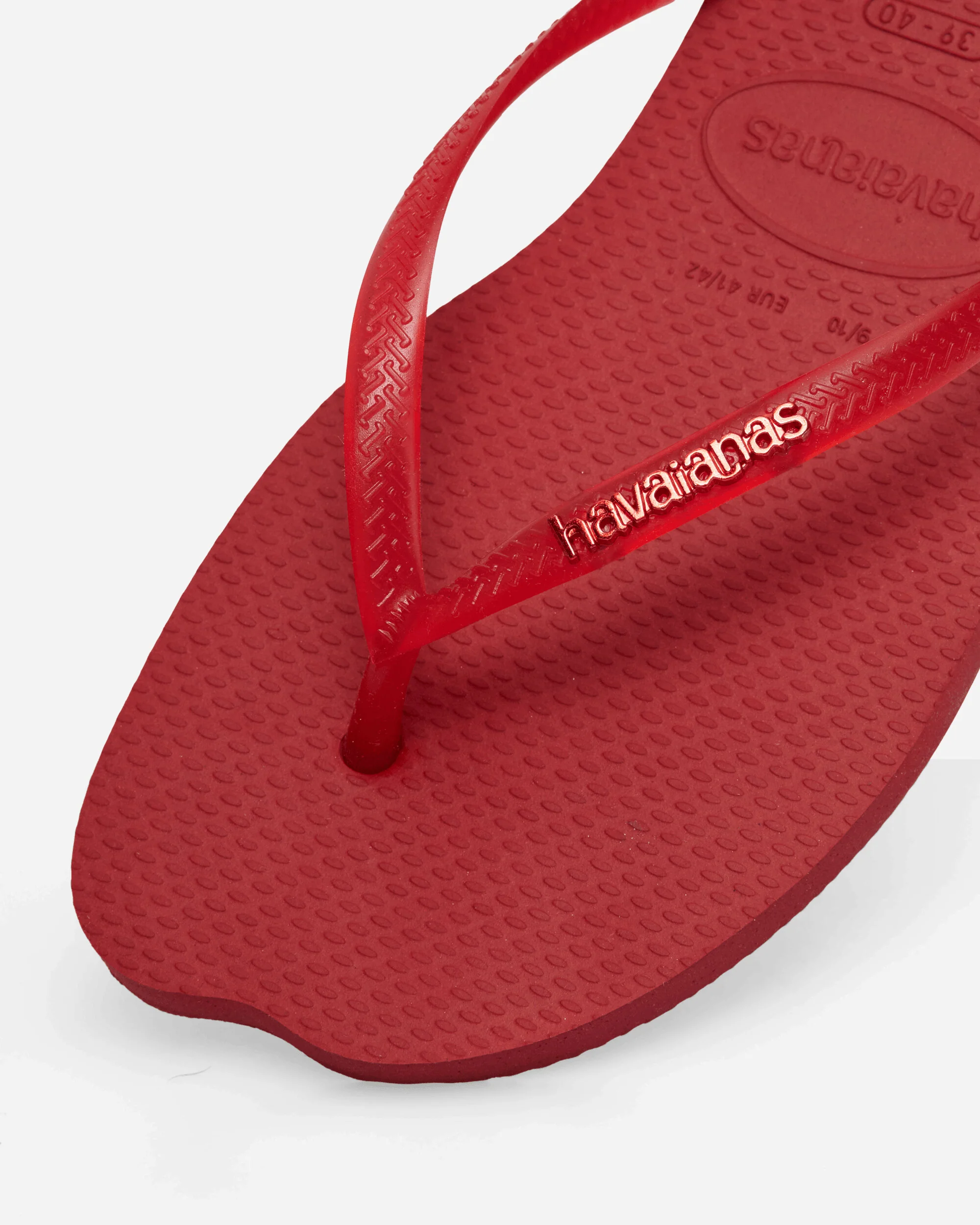 Women's Slim Split Flip Flops Red - Image 6