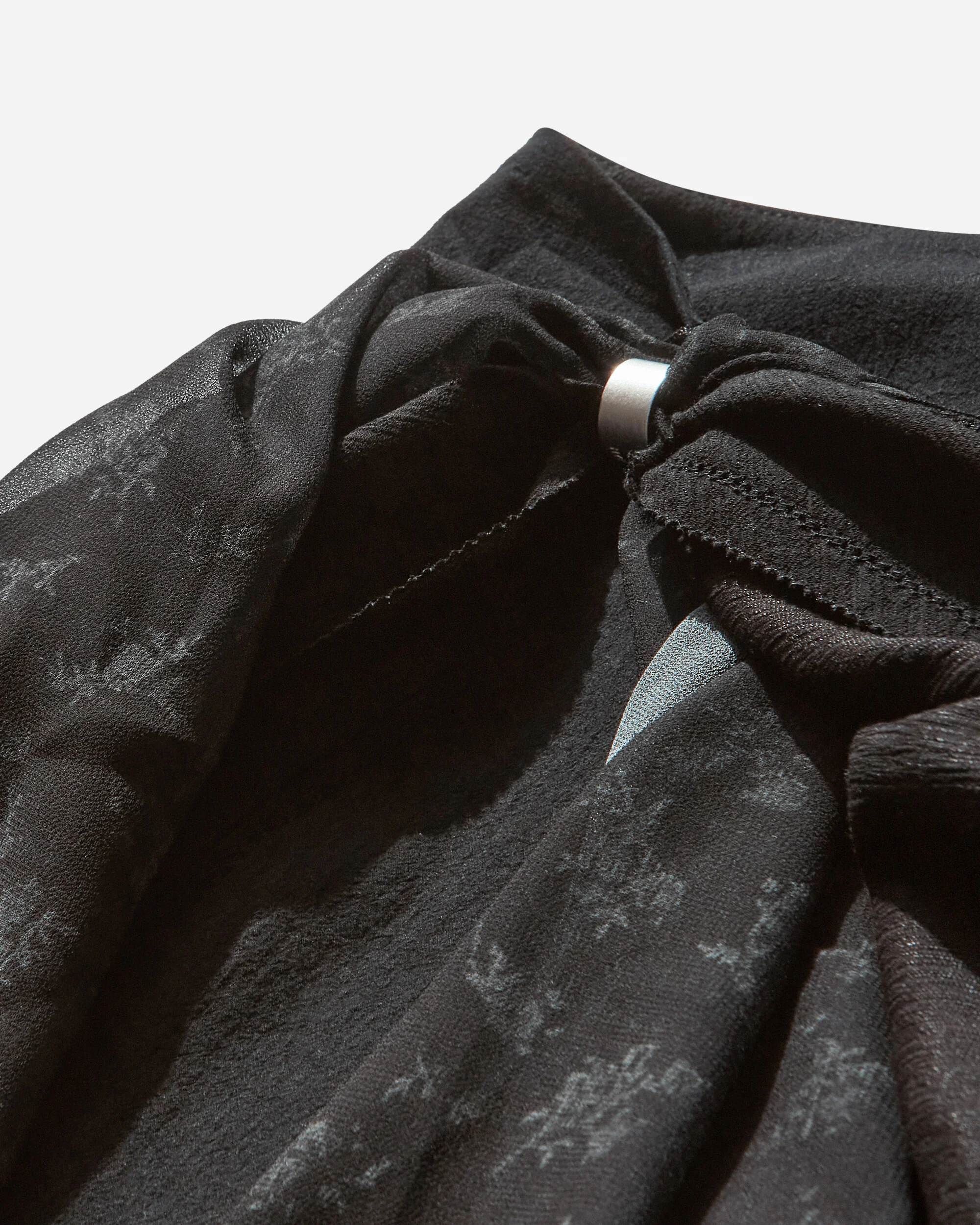 Women's Tie Scarf Pants Black - Image 4