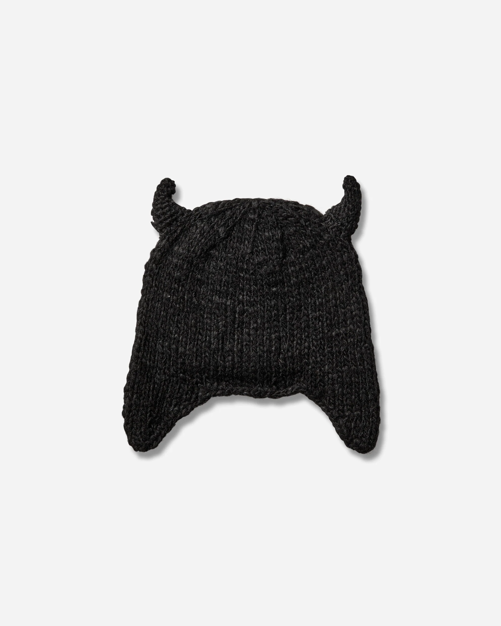 See No Evil Hand-Knitted Beanie Black - Image 3
