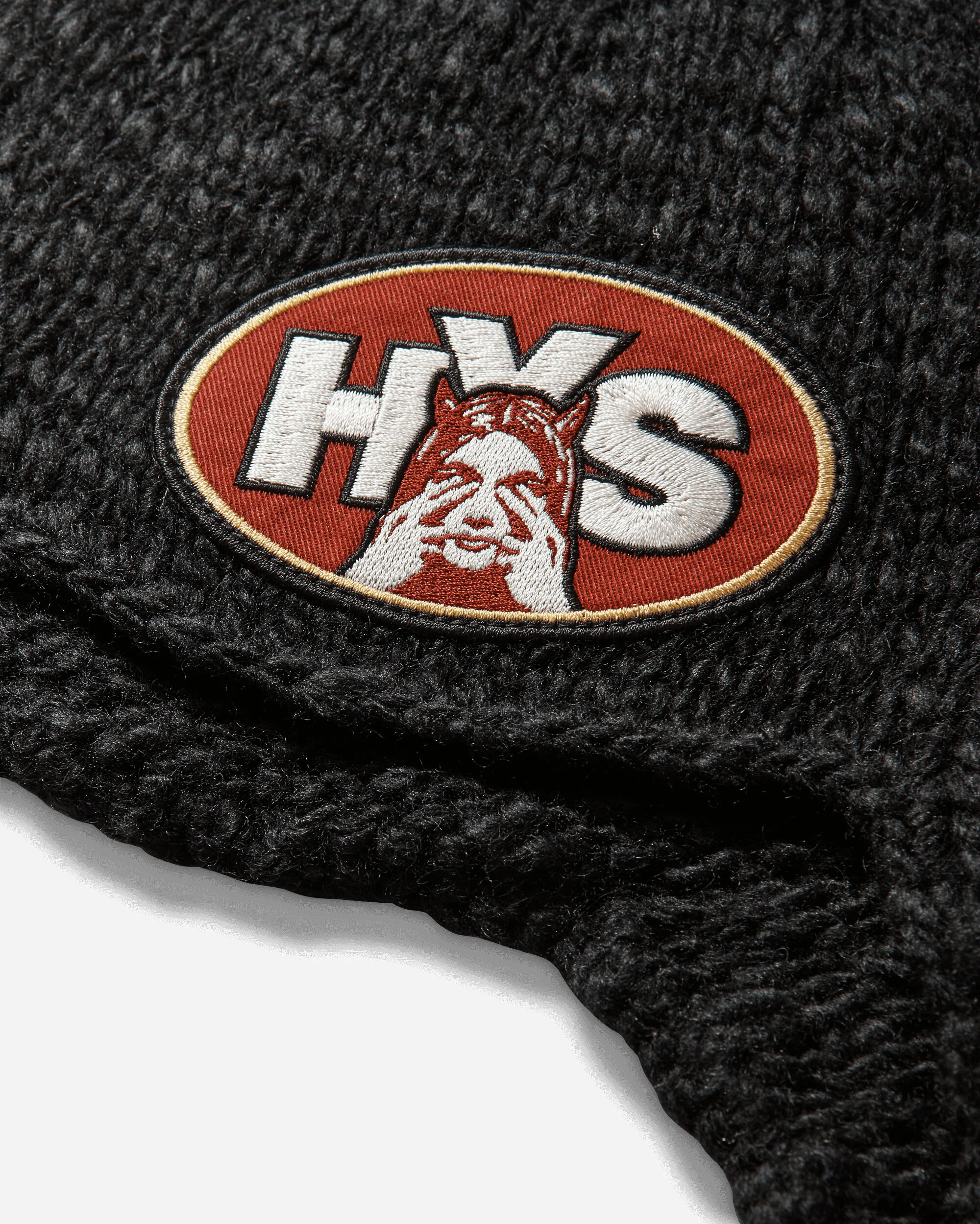 See No Evil Hand-Knitted Beanie Black - Image 4
