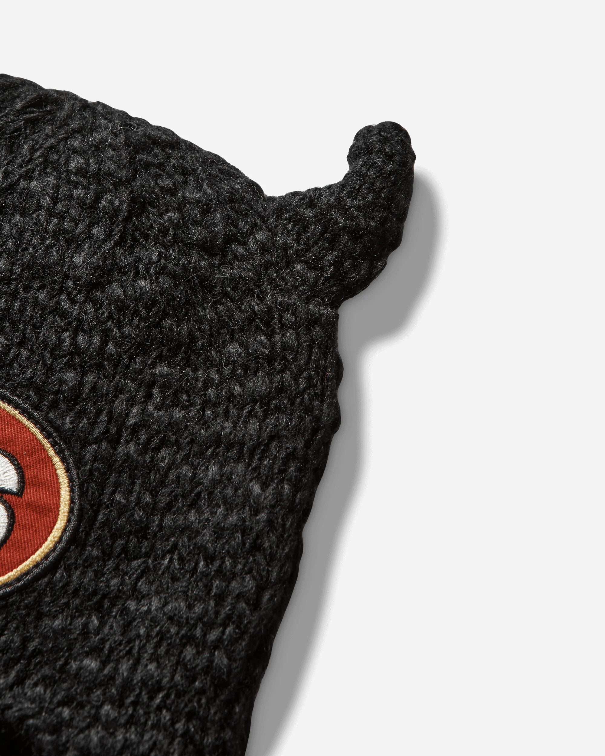See No Evil Hand-Knitted Beanie Black - Image 5