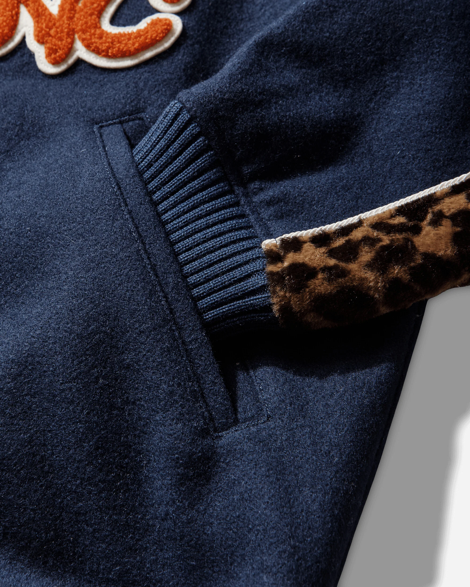 Men's Bloody Hysteric Patch Stadium Jacket Blue - Image 4