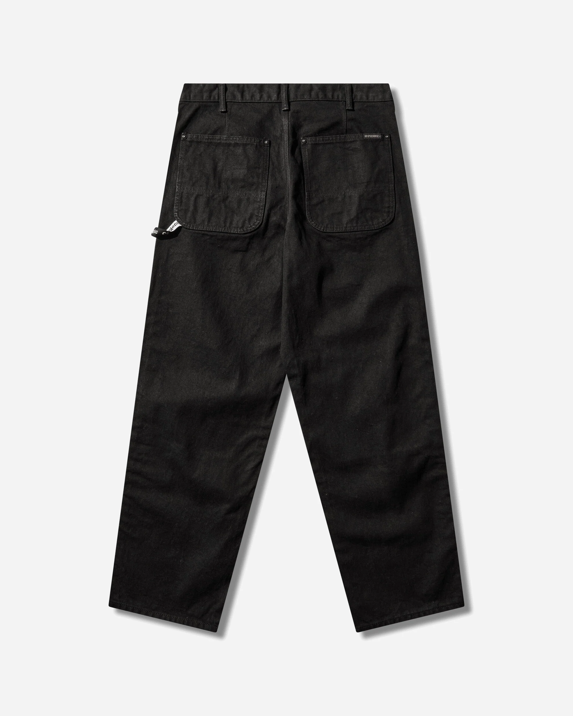 Men's Double Knee Denim Pants Black - Image 2