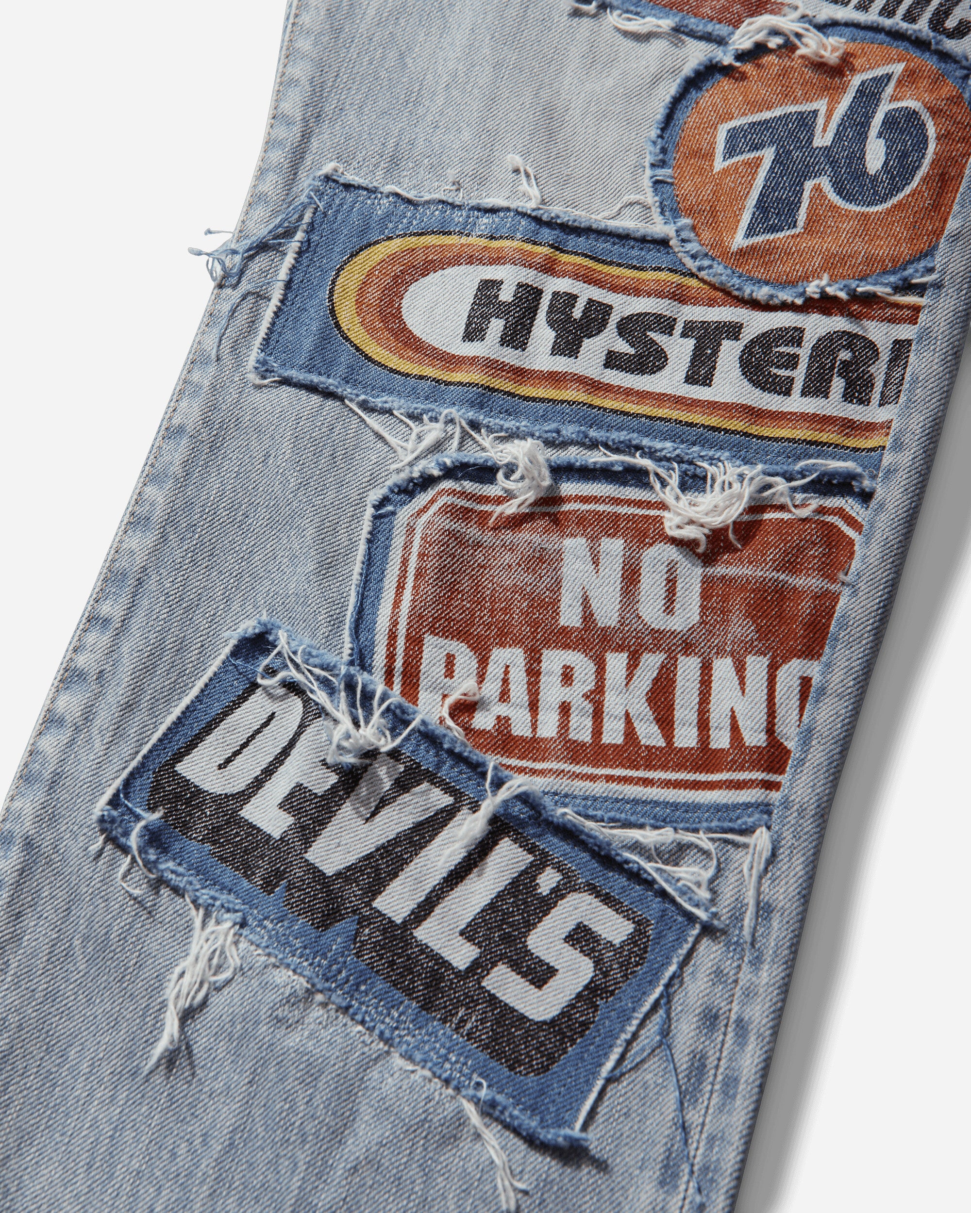 Men's DPC Processed Slim Straight Denim Pants Light Indigo Blue - Image 3