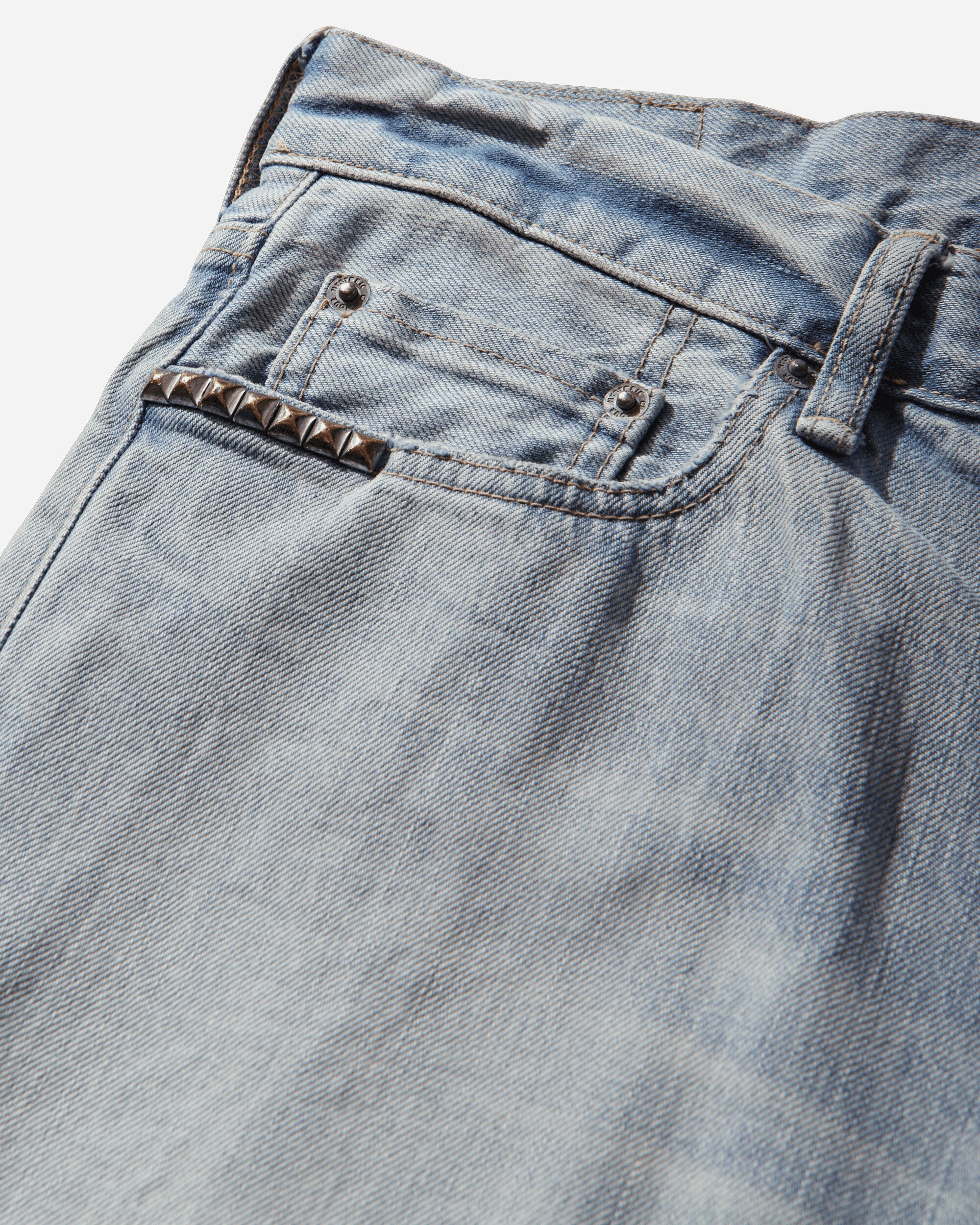 Men's DPC Processed Slim Straight Denim Pants Light Indigo Blue - Image 4
