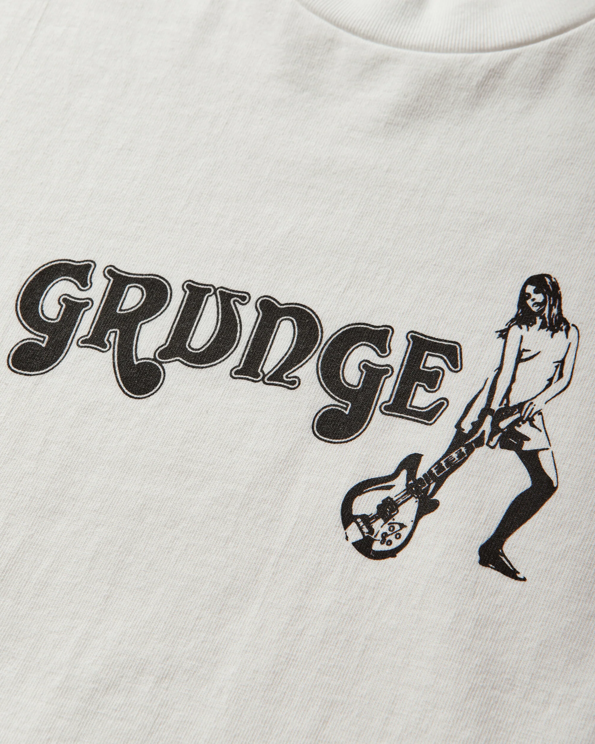 Men's Grunge Longsleeve T-Shirt White - Image 3