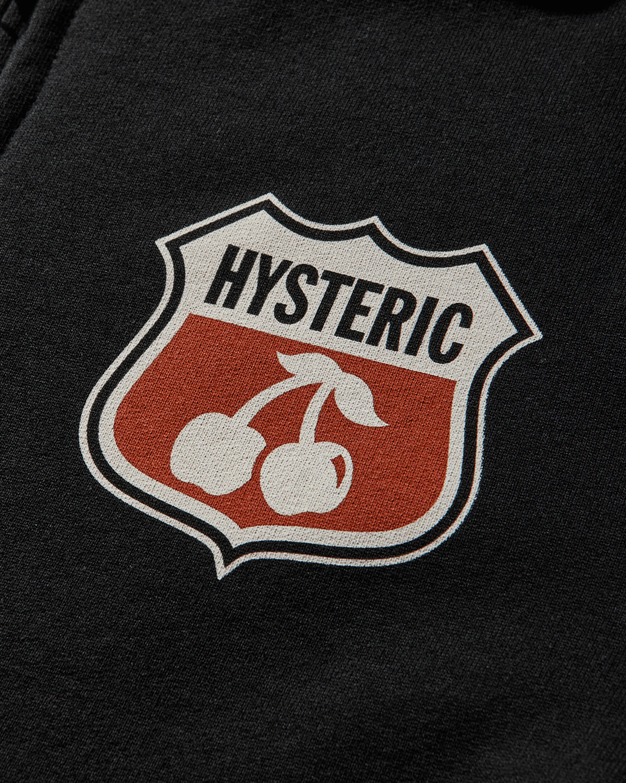 Men's Hysteric Cherry Zip Hoodie Black - Image 4