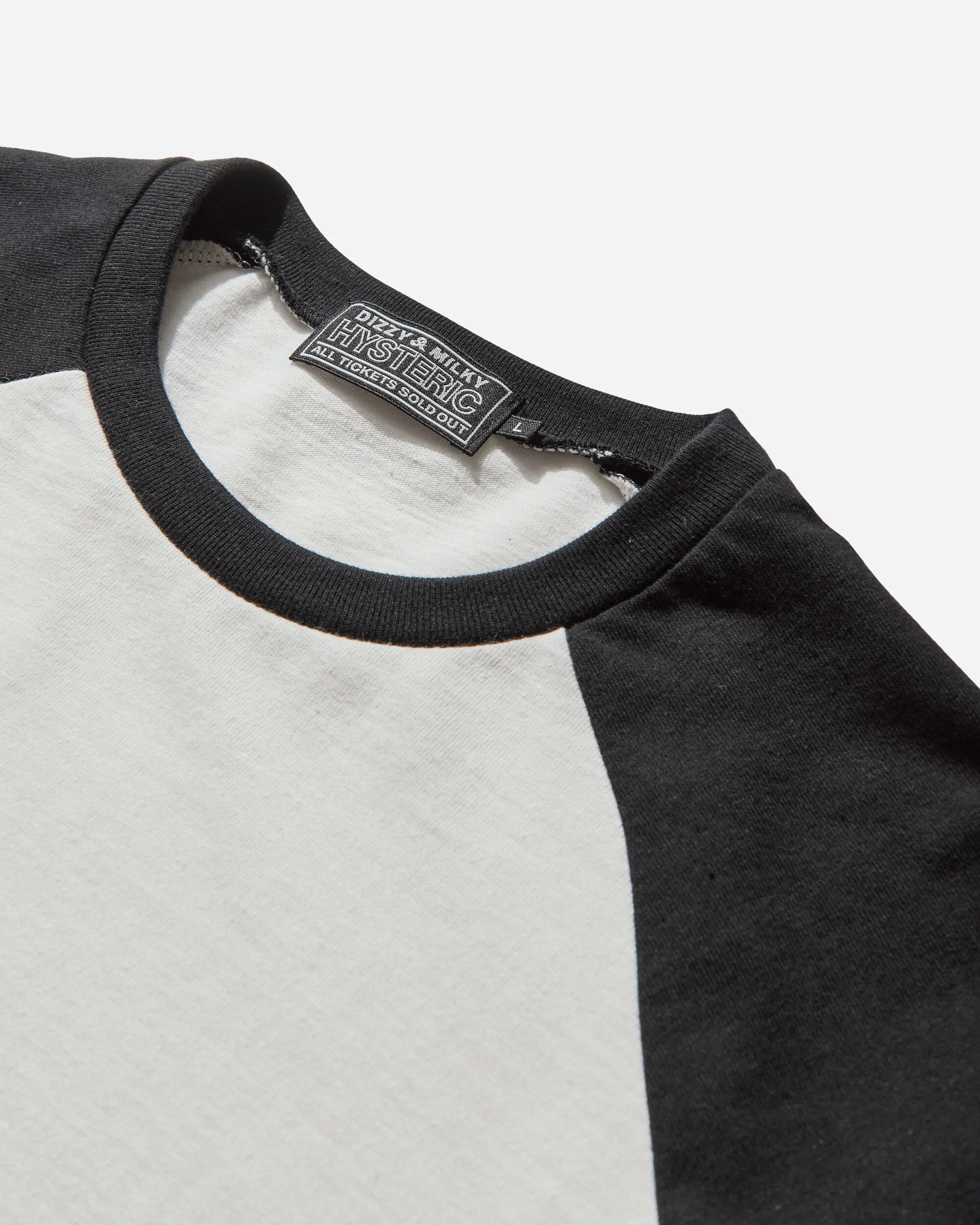 Slam Jam Hysteric Angels Raglan Longsleeve T-Shirt White / Black - Image 4
