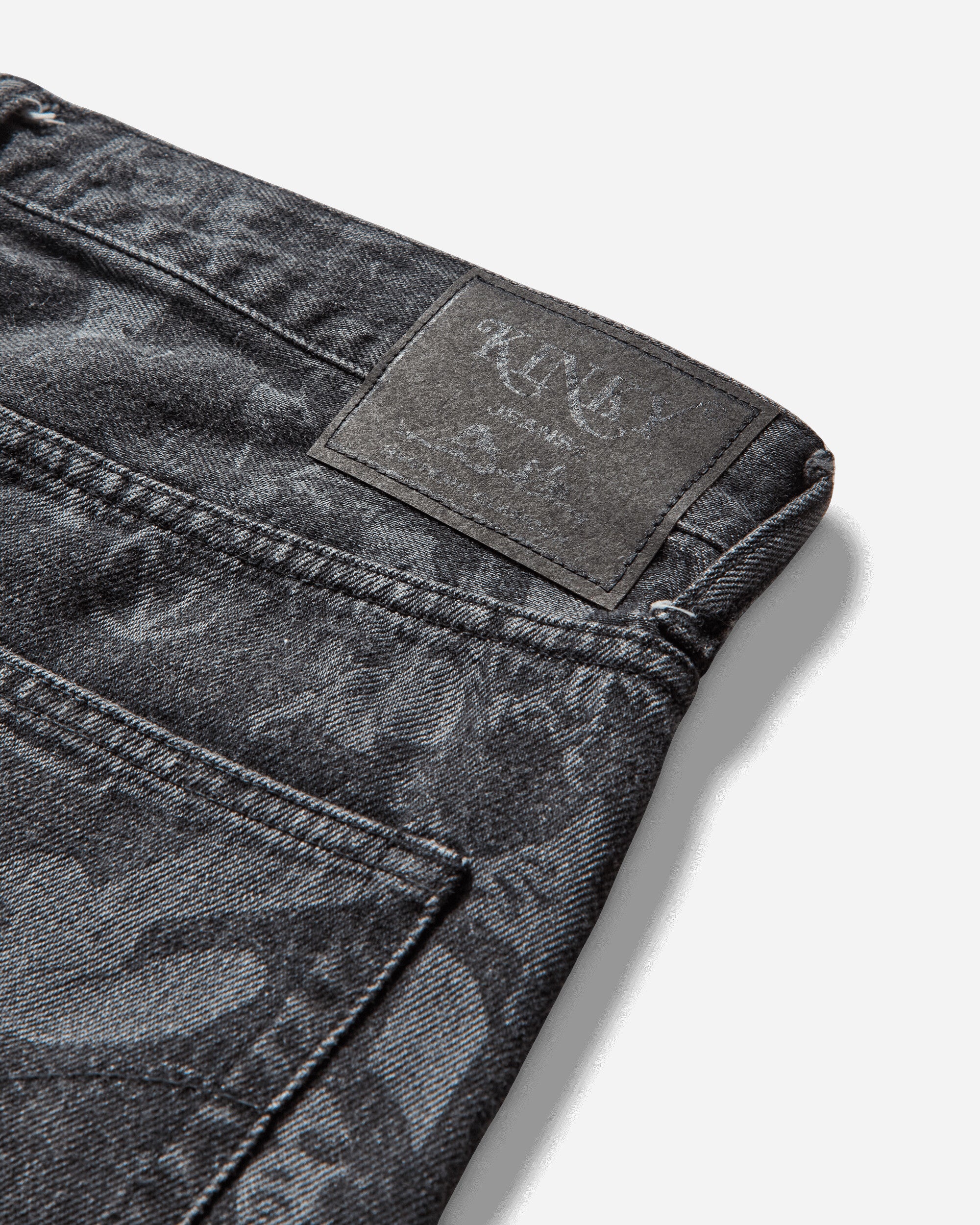 Slam Jam Hysteric Angels Screen Print Denim Pants Black - Image 4