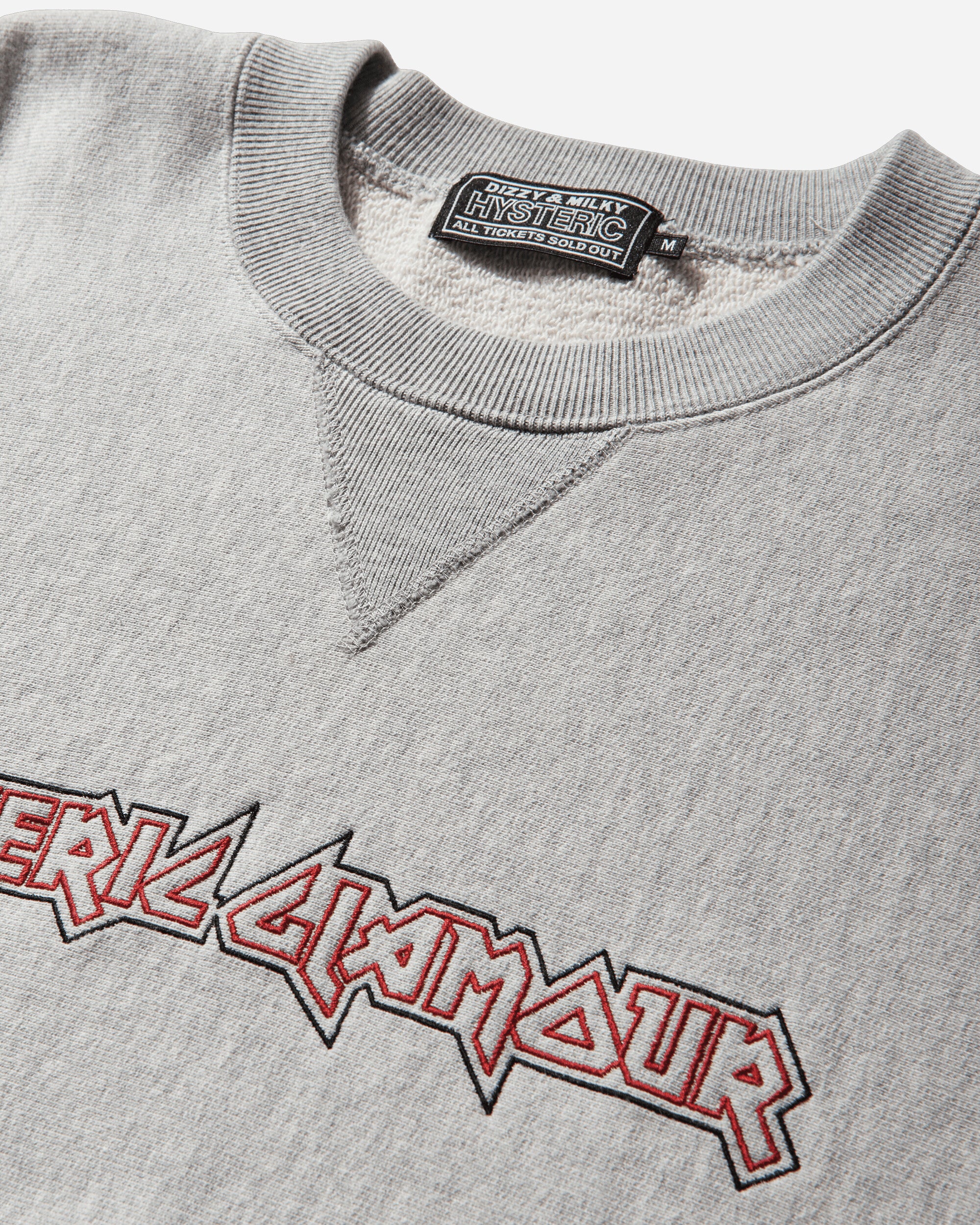 Men's Maiden Logo Embroidered Sweatshirt Grey - Image 3
