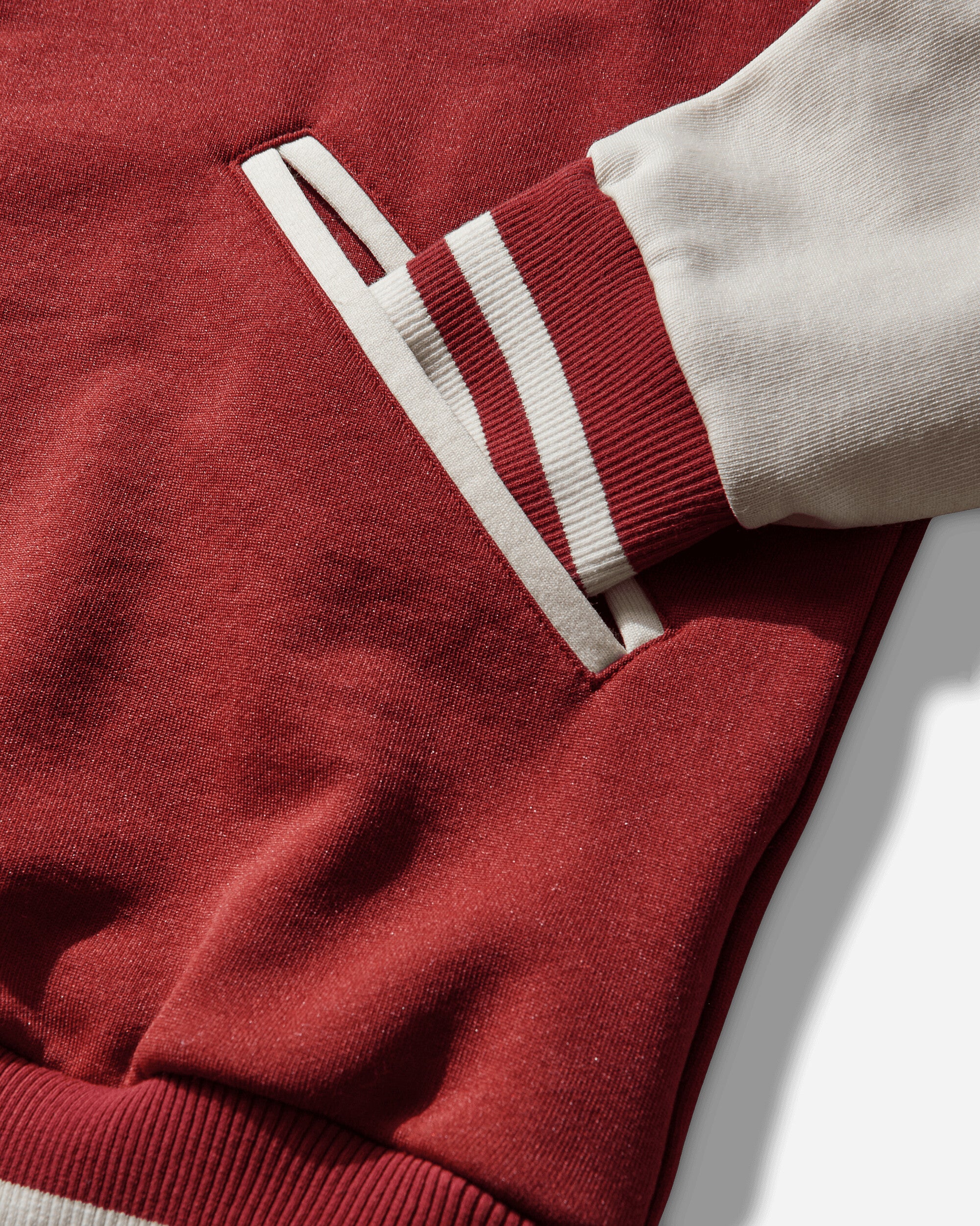 Men's Smoking Girl Patch Stadium Jacket Red - Image 4