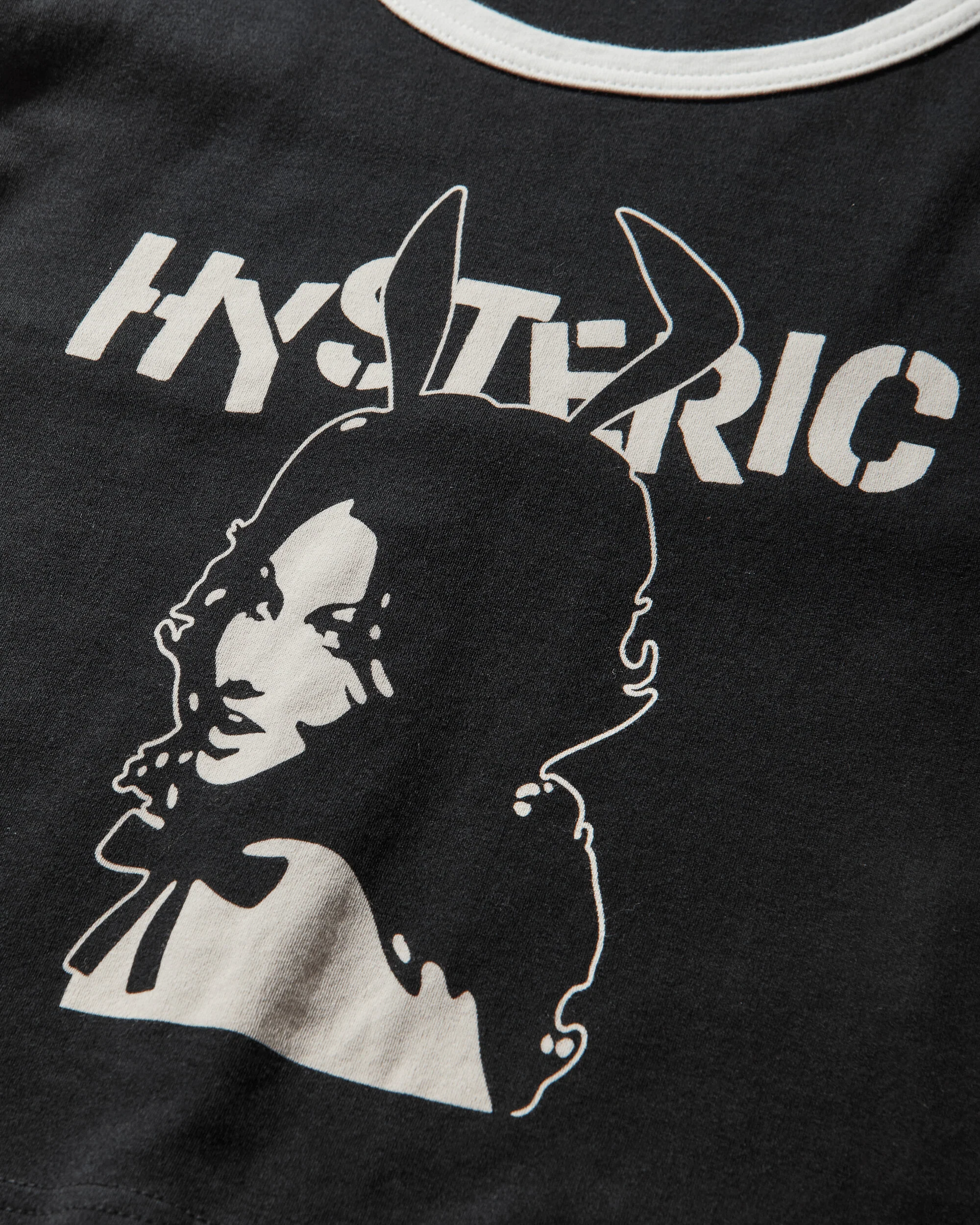 Women's Bunny Girl Lace-Up Baby T-Shirt Black - Image 4