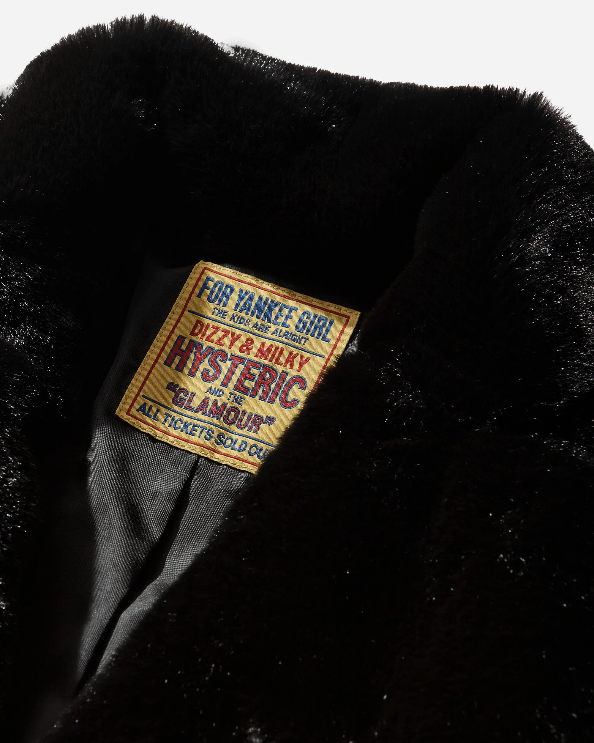 Women's Fire Bear Embroidered Faux Fur Blouson Black - Image 3