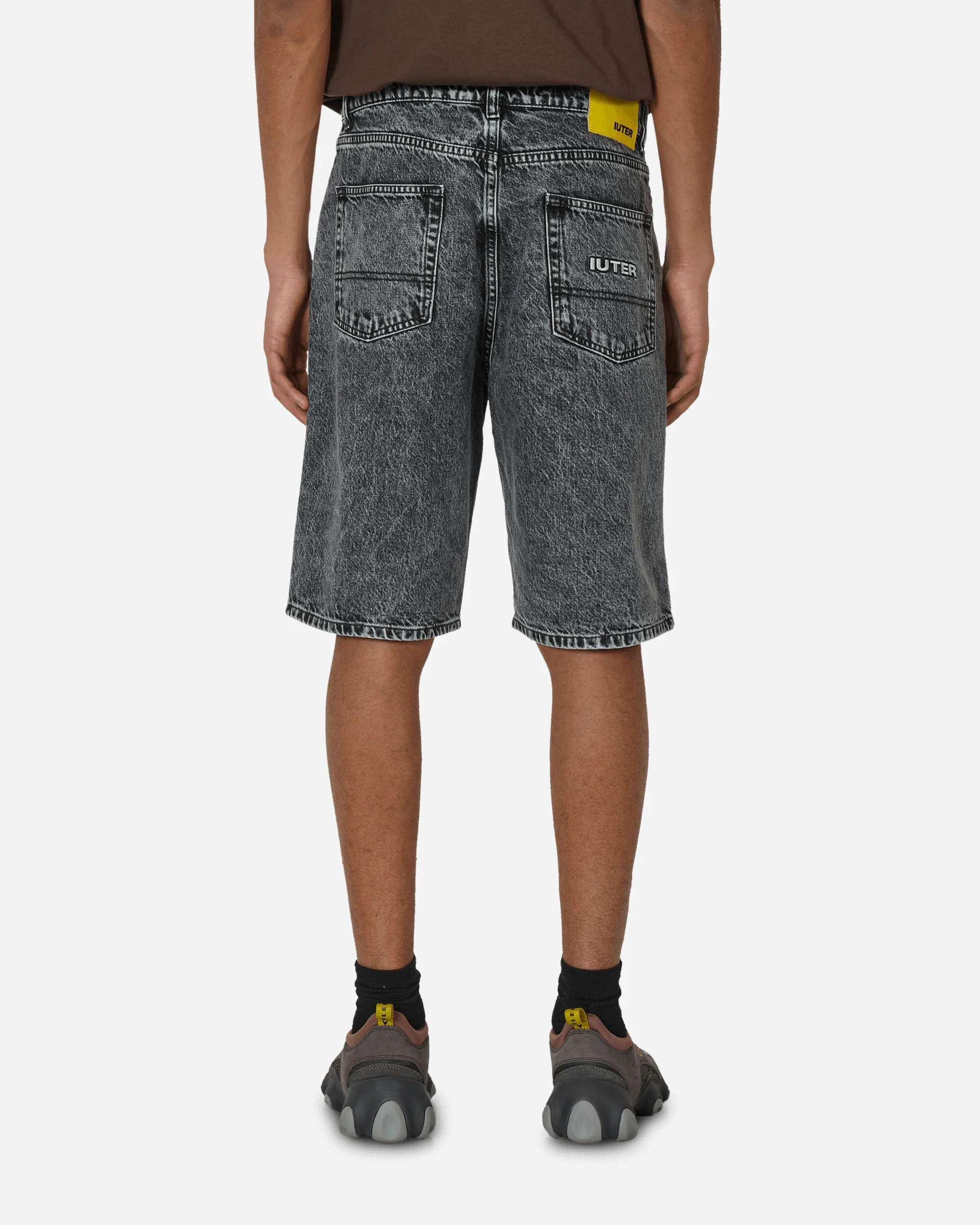 Loose Denim Shorts Grey - Image 3