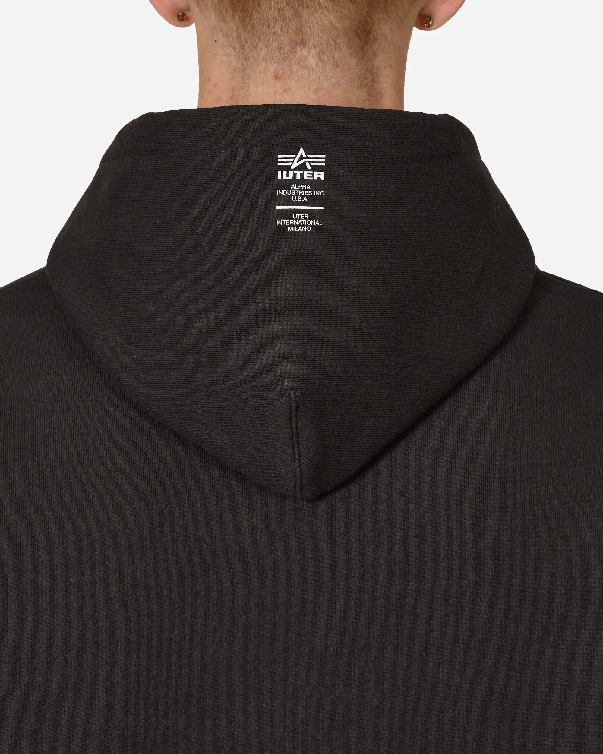 Alpha Industries Mat Hoodie Black - Image 6