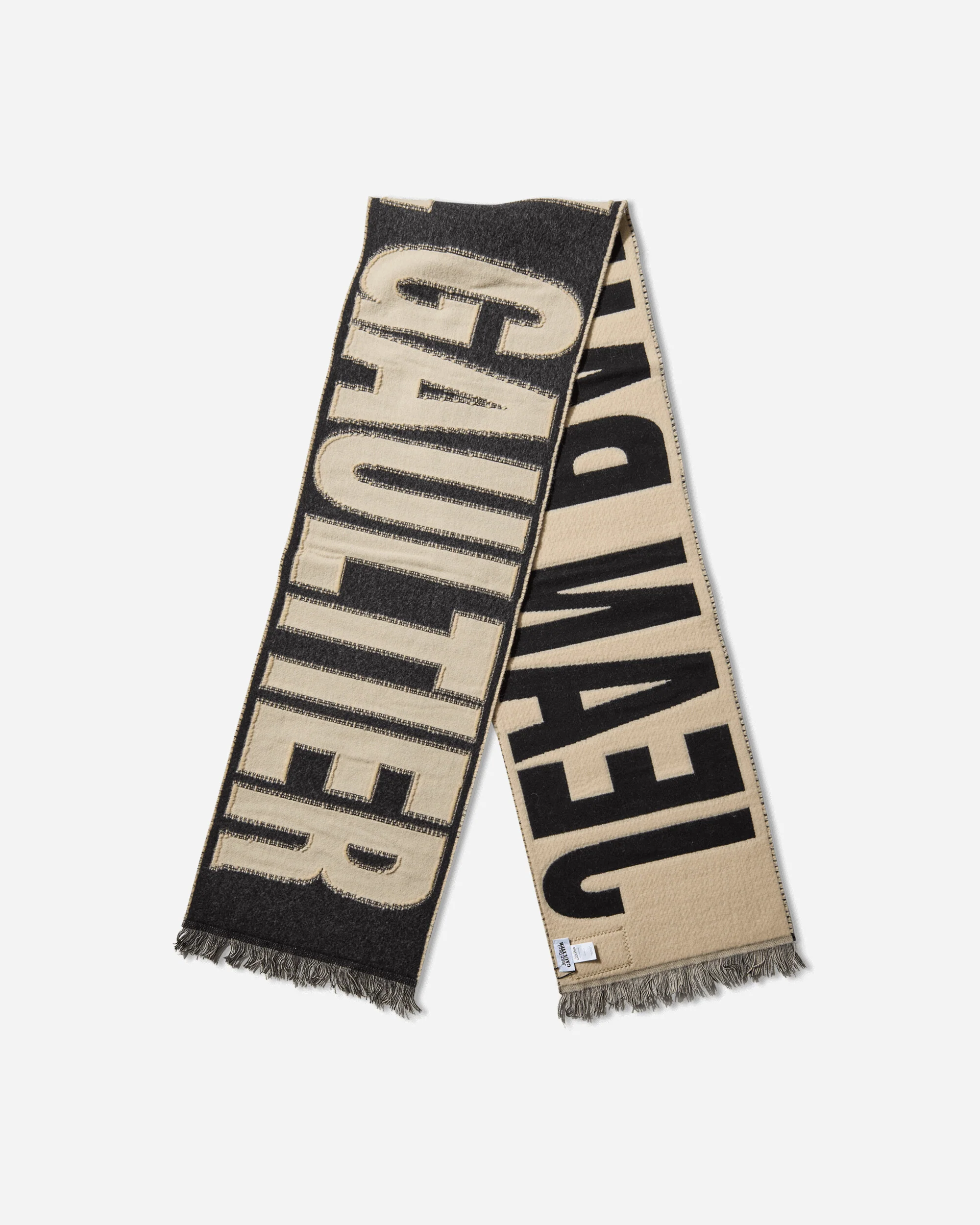 Oversized Logo Scarf Black - Image 3