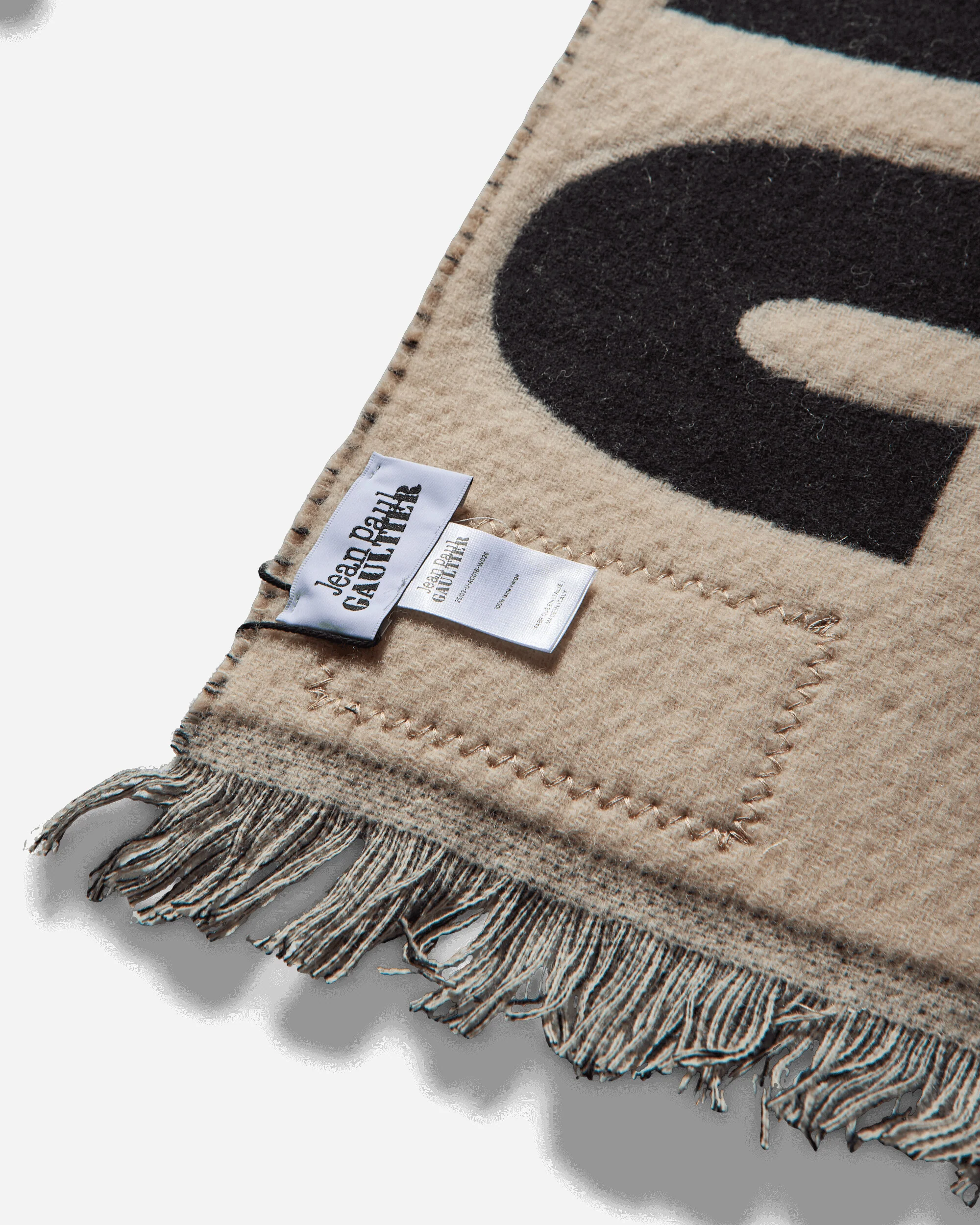 Oversized Logo Scarf Black - Image 4