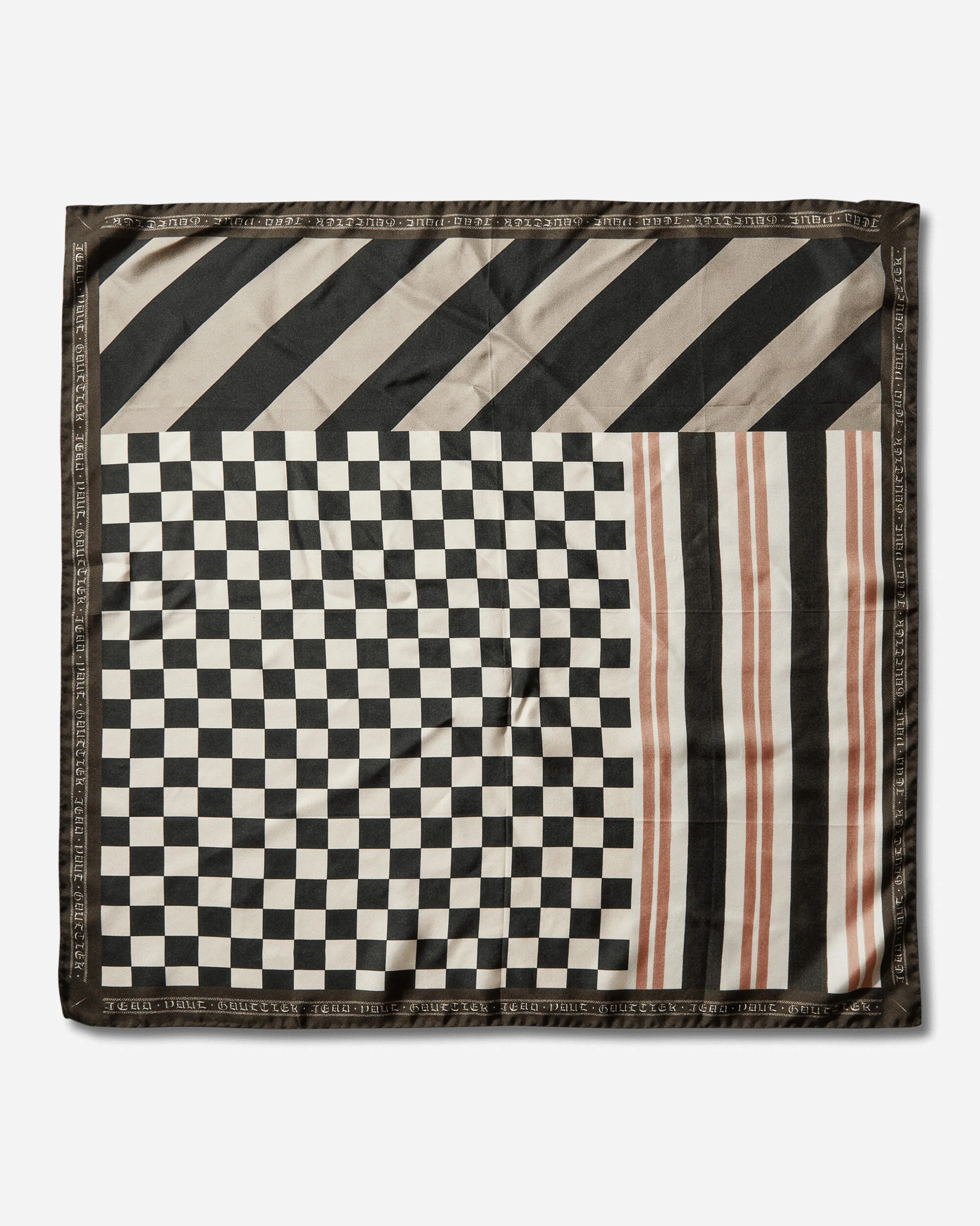 Patchwork Print Silk Scarf Multicolor - Image 2