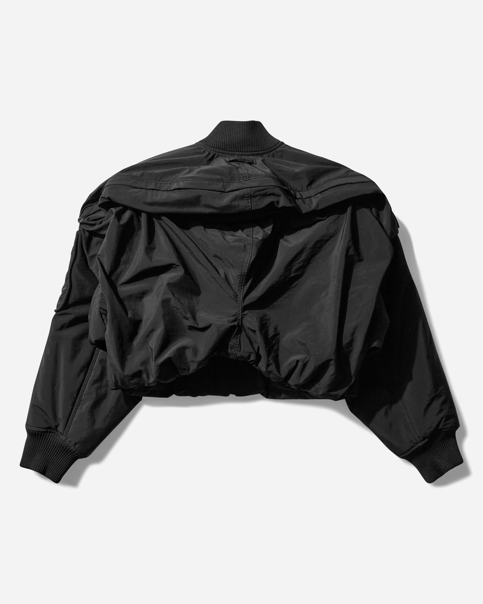 Women's Hooded Bomber Jacket Black - Image 2