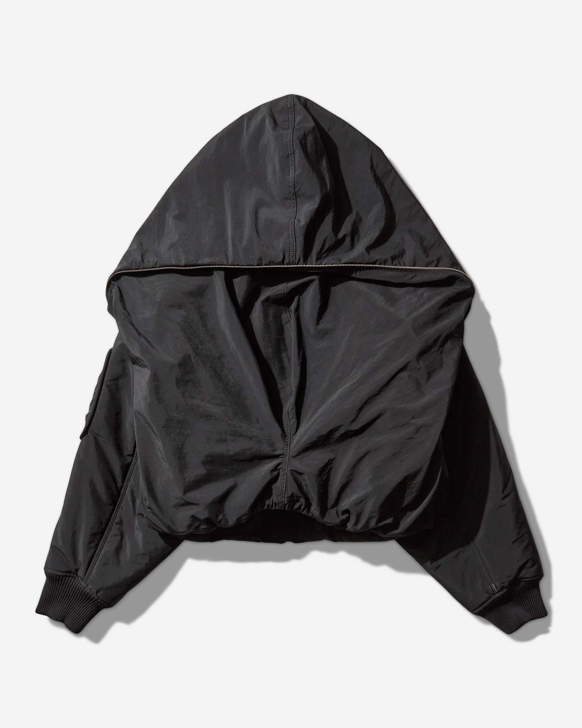 Women's Hooded Bomber Jacket Black - Image 4