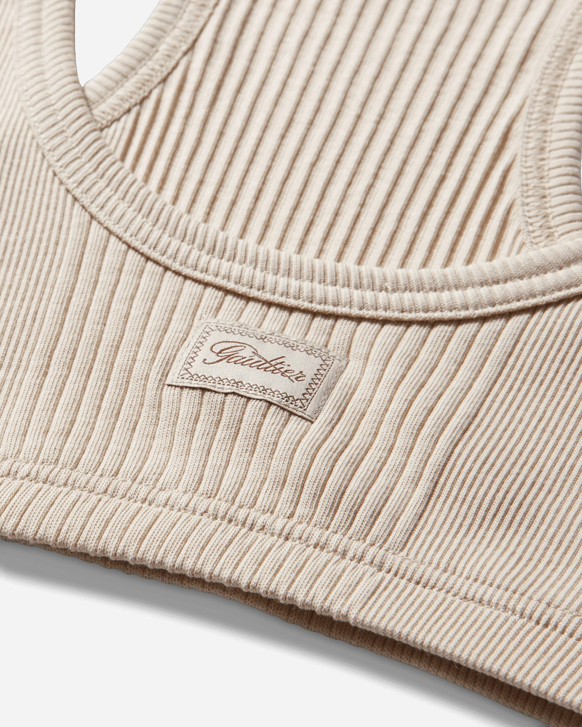 Women's Logo Patch Bra Top Beige - Image 3