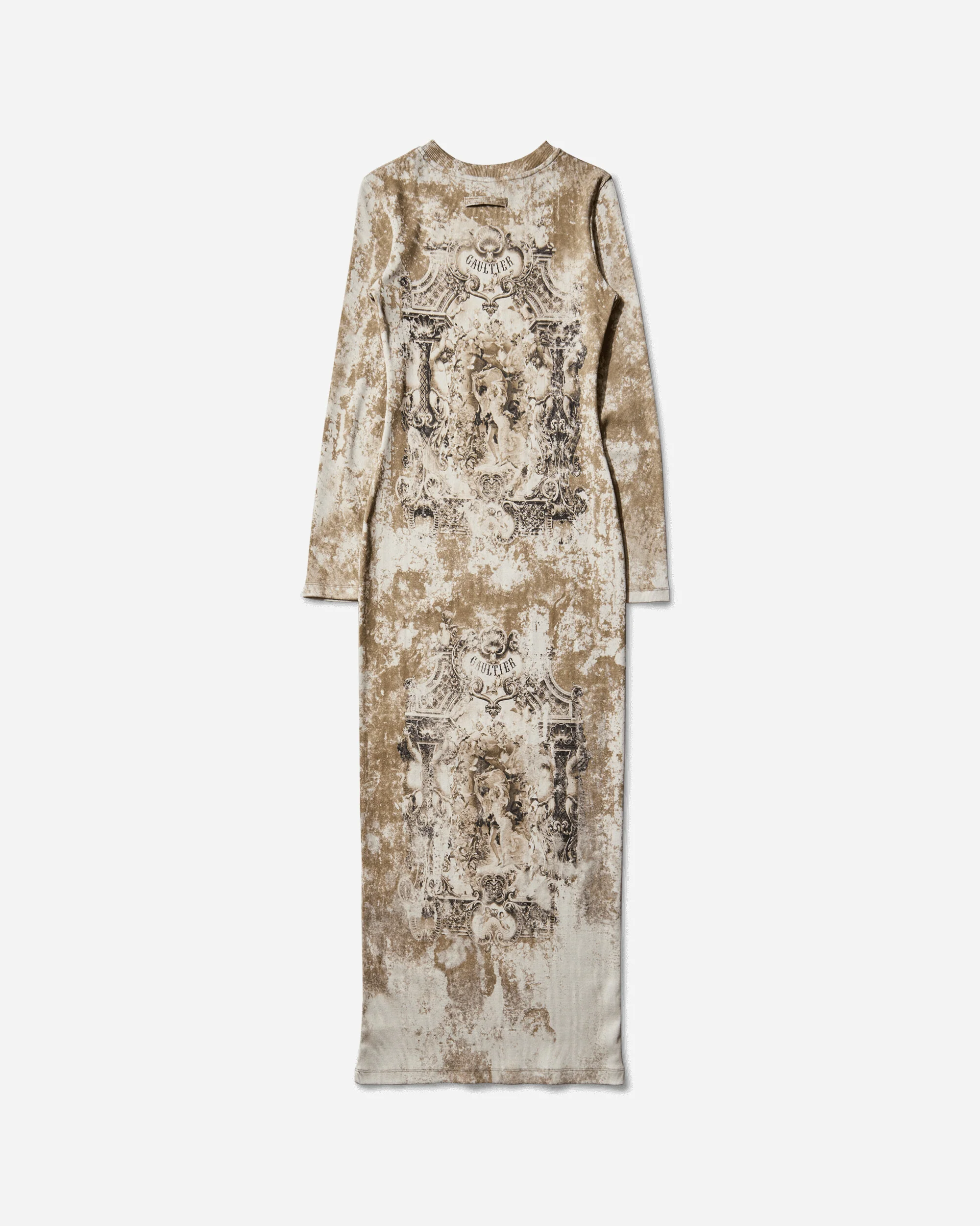 Women's Médaillon Long Dress Light Beige - Image 2