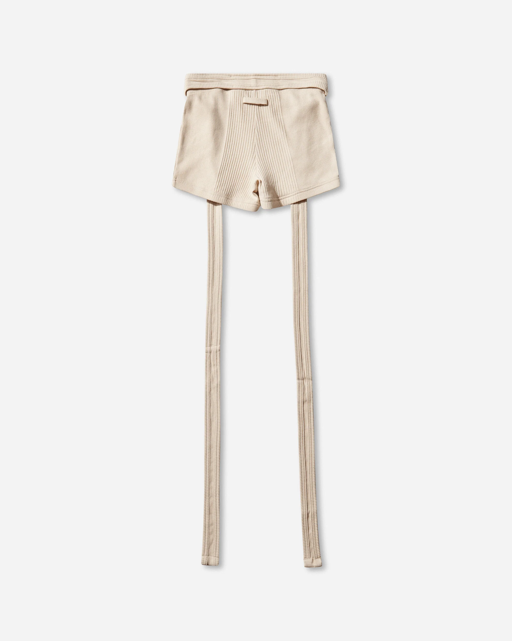 Women's Logo Patch Shorts Beige - Image 2