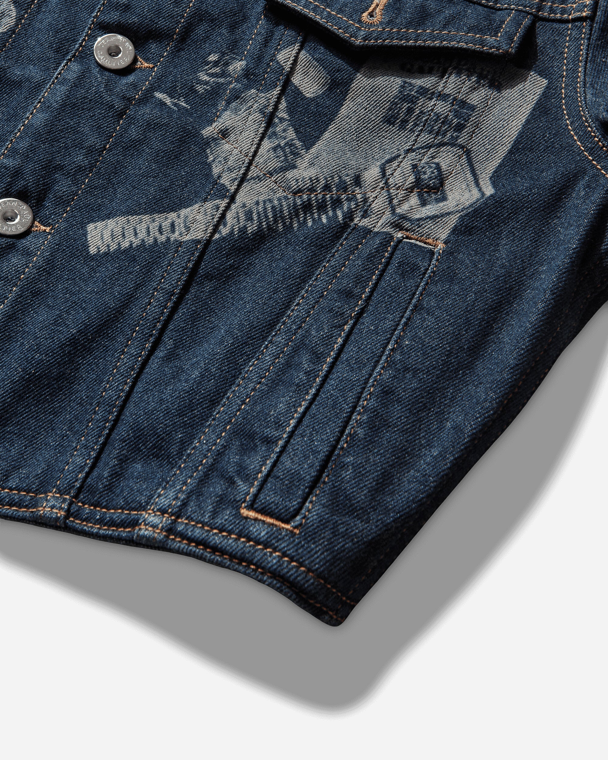 Women's Trompe L'œil Denim Jacket Indigo - Image 3