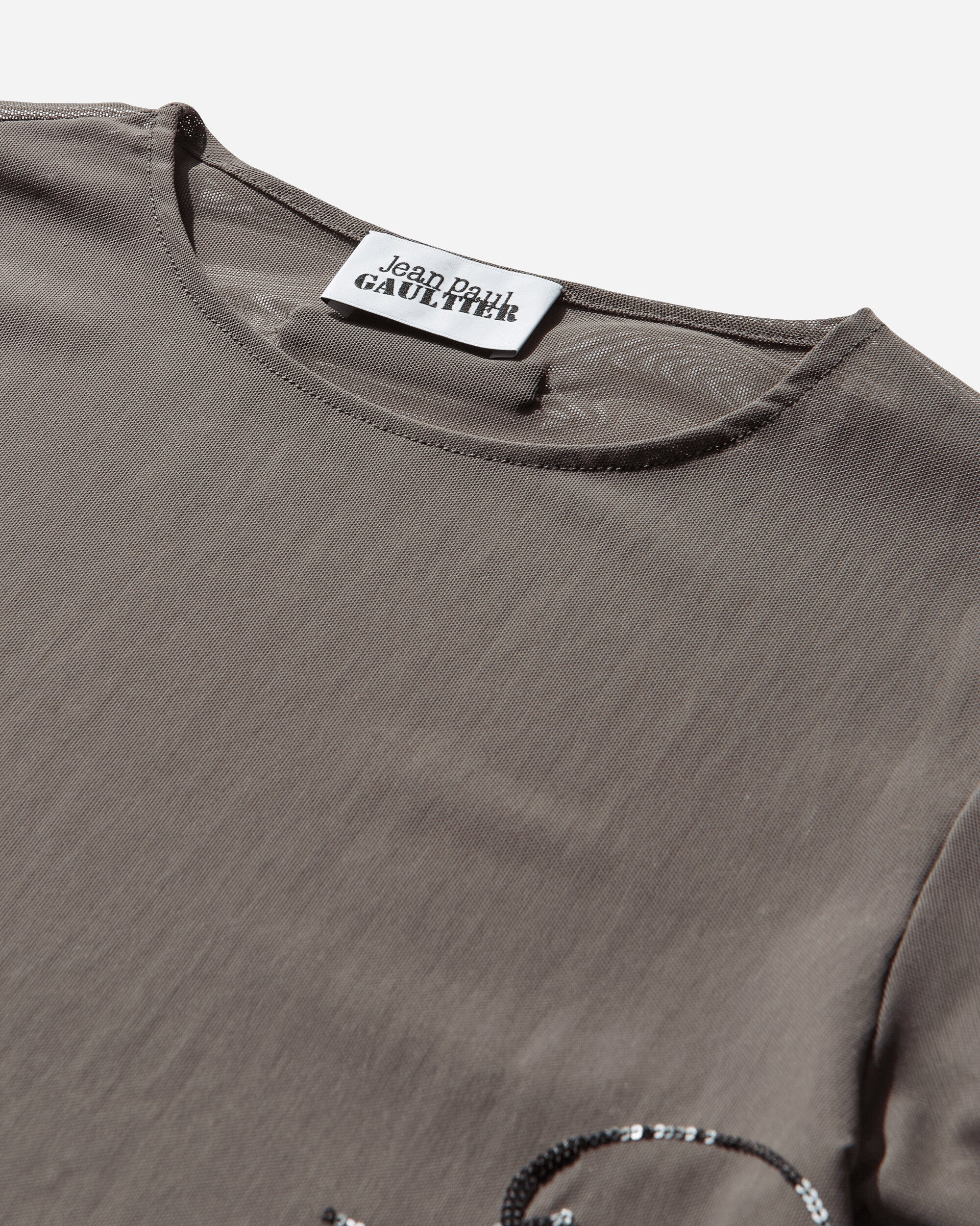 Women's Sequin Needles Top Dark Grey - Image 4