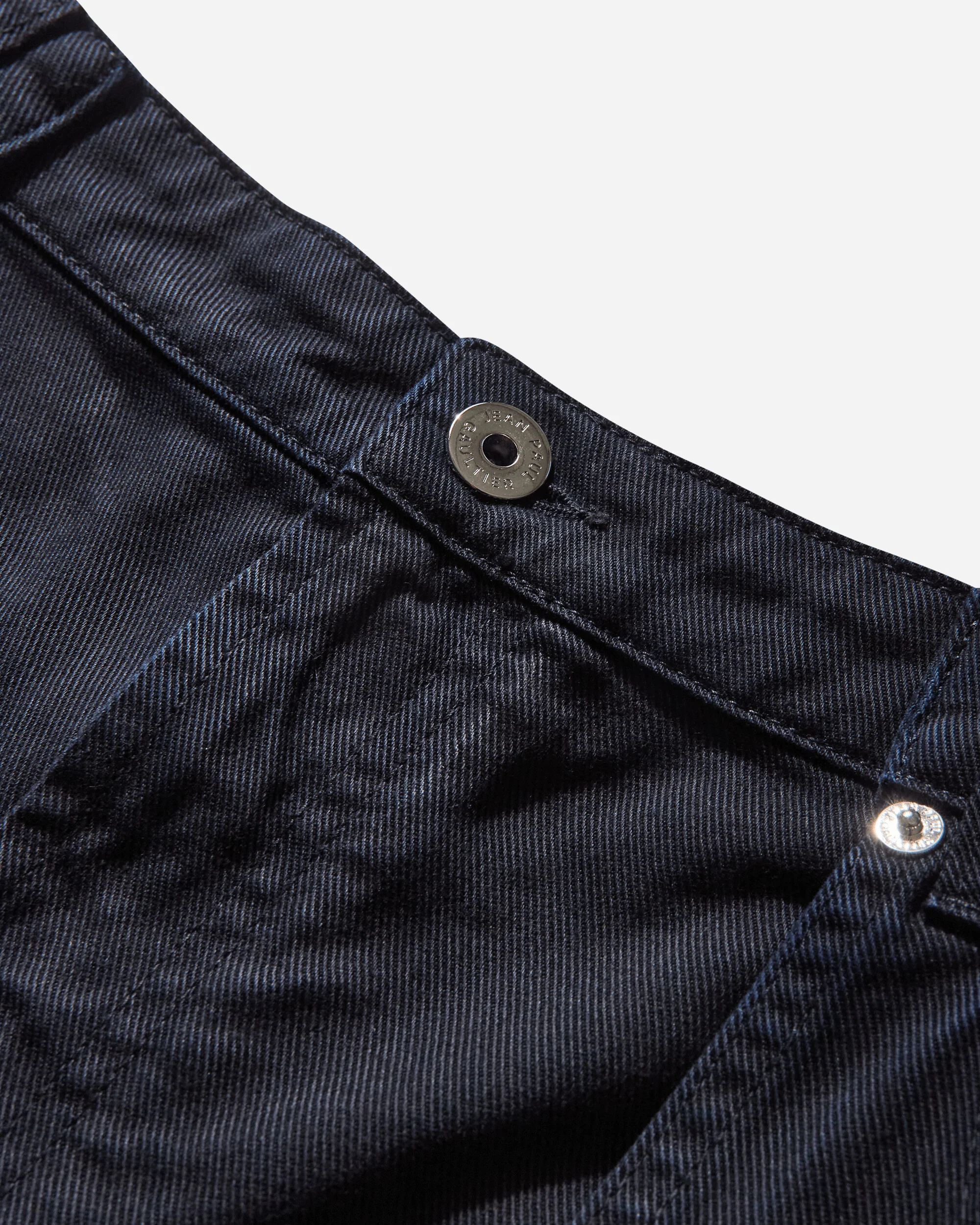 Women's Snap-Button Denim Jeans Navy - Image 4