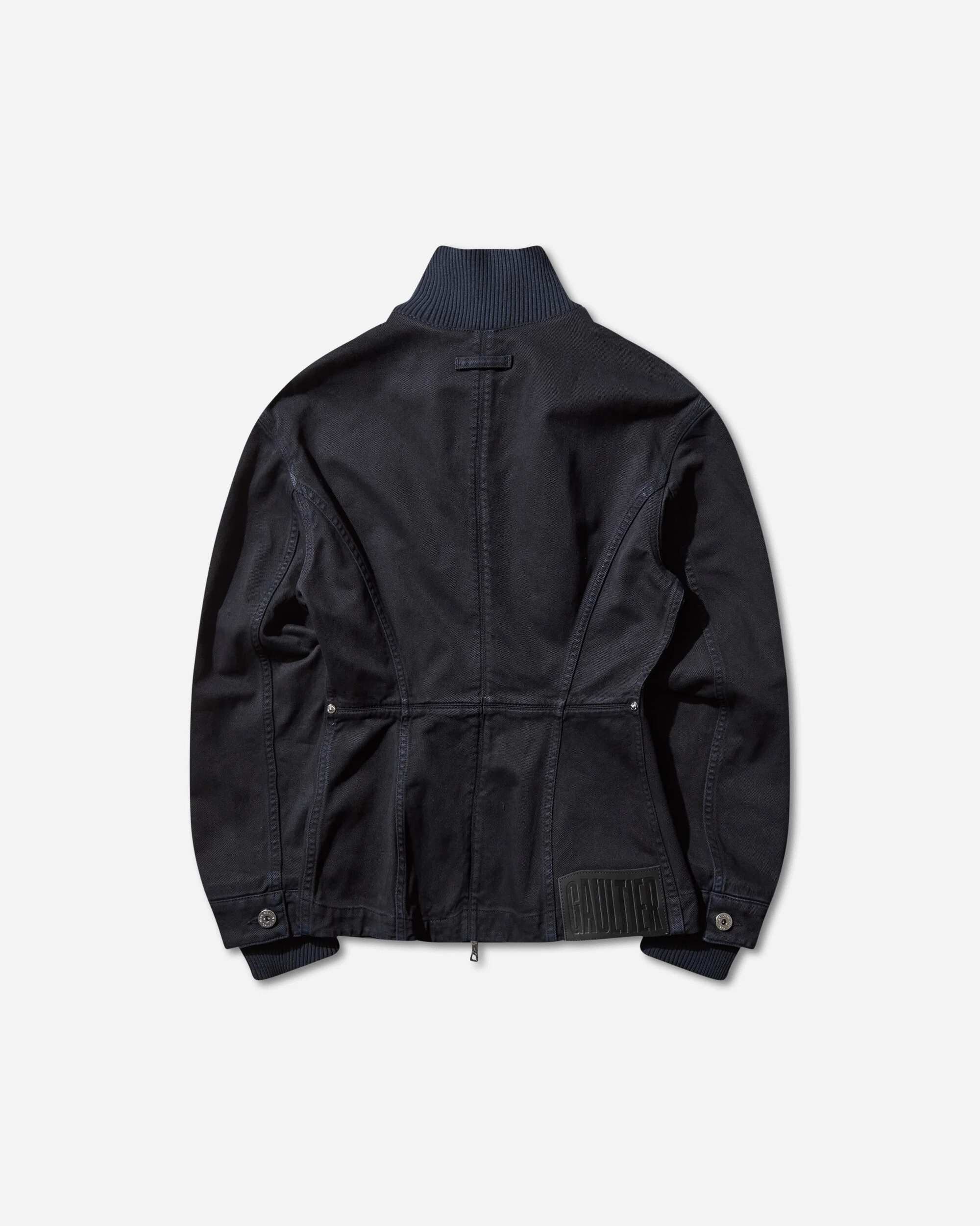 Women's Slit Denim Jacket Navy - Image 2