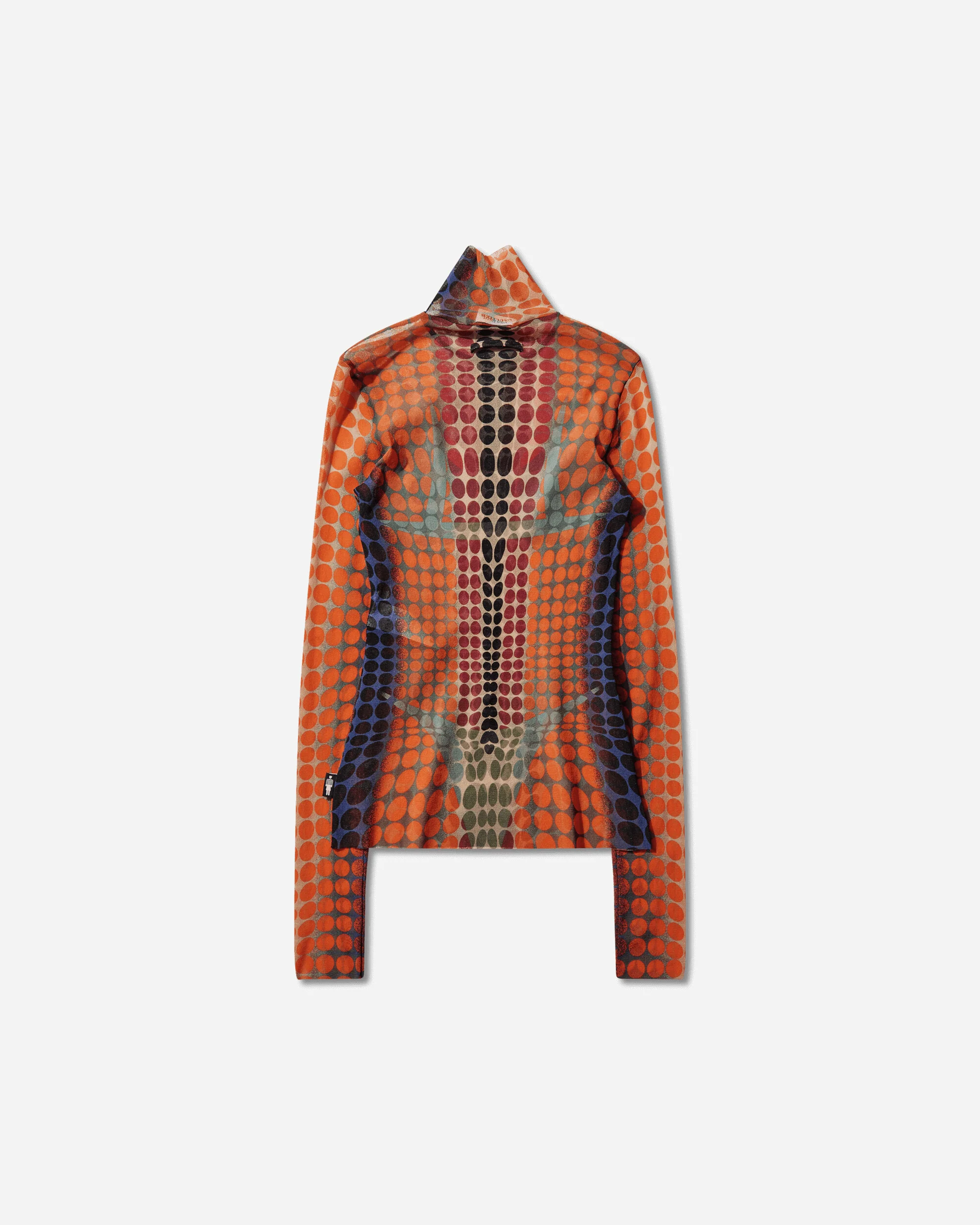 Women's Re-Edition Dots Mesh Top Orange - Image 2
