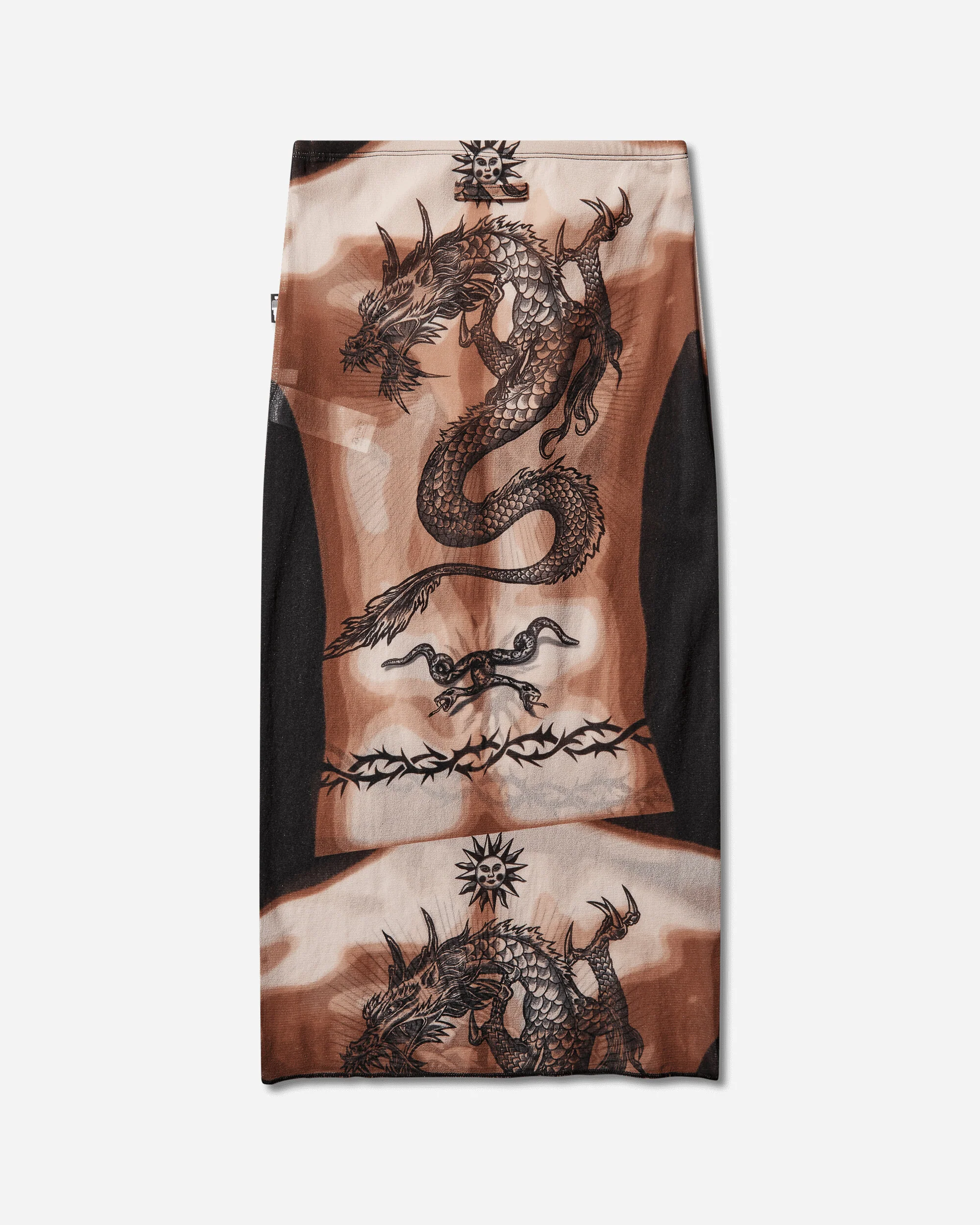 Women's Re-Edition Safe Sex Tattoo Long Skirt Black - Image 2