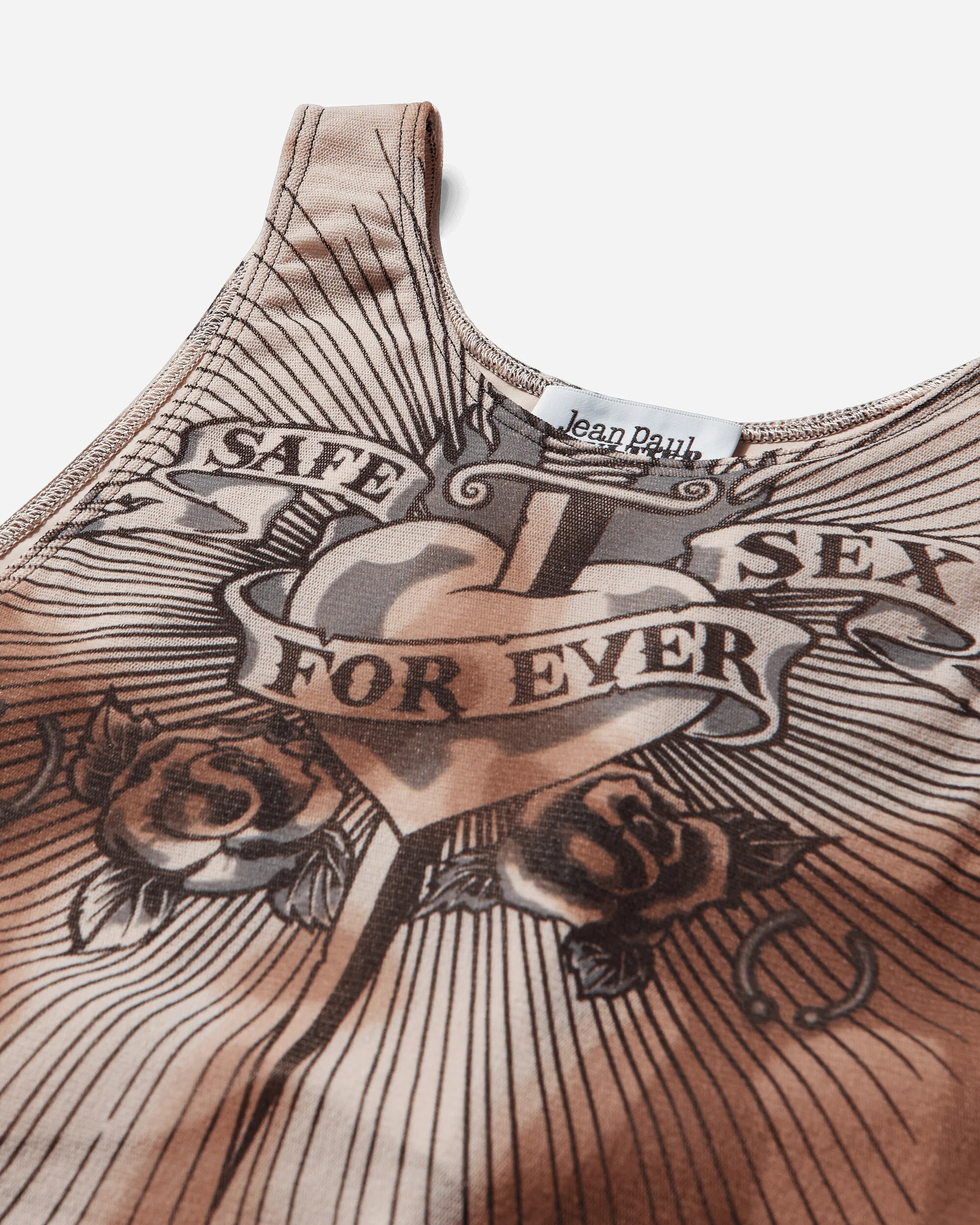 Women's Re-Edition Safe Sex Tattoo Top Black - Image 3